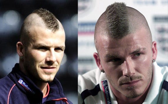 What are the best soccer player haircuts? From Beckham's mohawk to Messi's  mullet | Goal.com