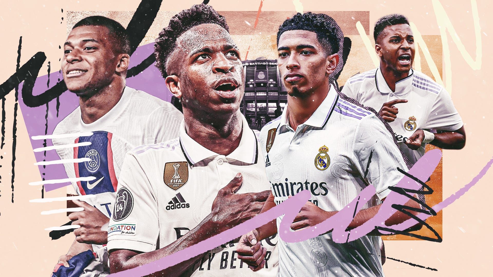 Real Madrid 2023 Jude Bellingham Kylian Mbapp Vinicius Jr Et L   Real Madrid 2025 