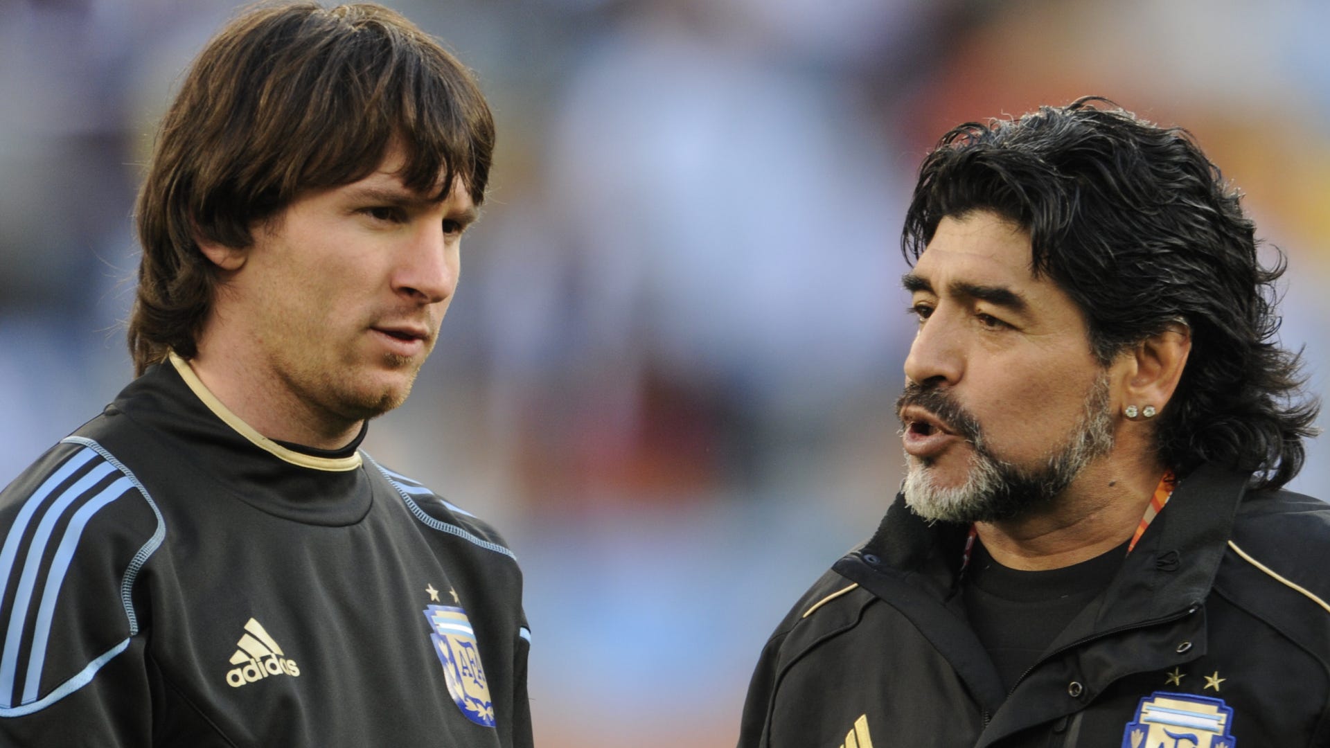 Lionel Messi Diego Maradona Argentina
