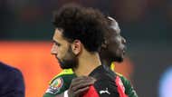 Sadio Mane of Senegal and Egypt captain Mohamed Salah.
