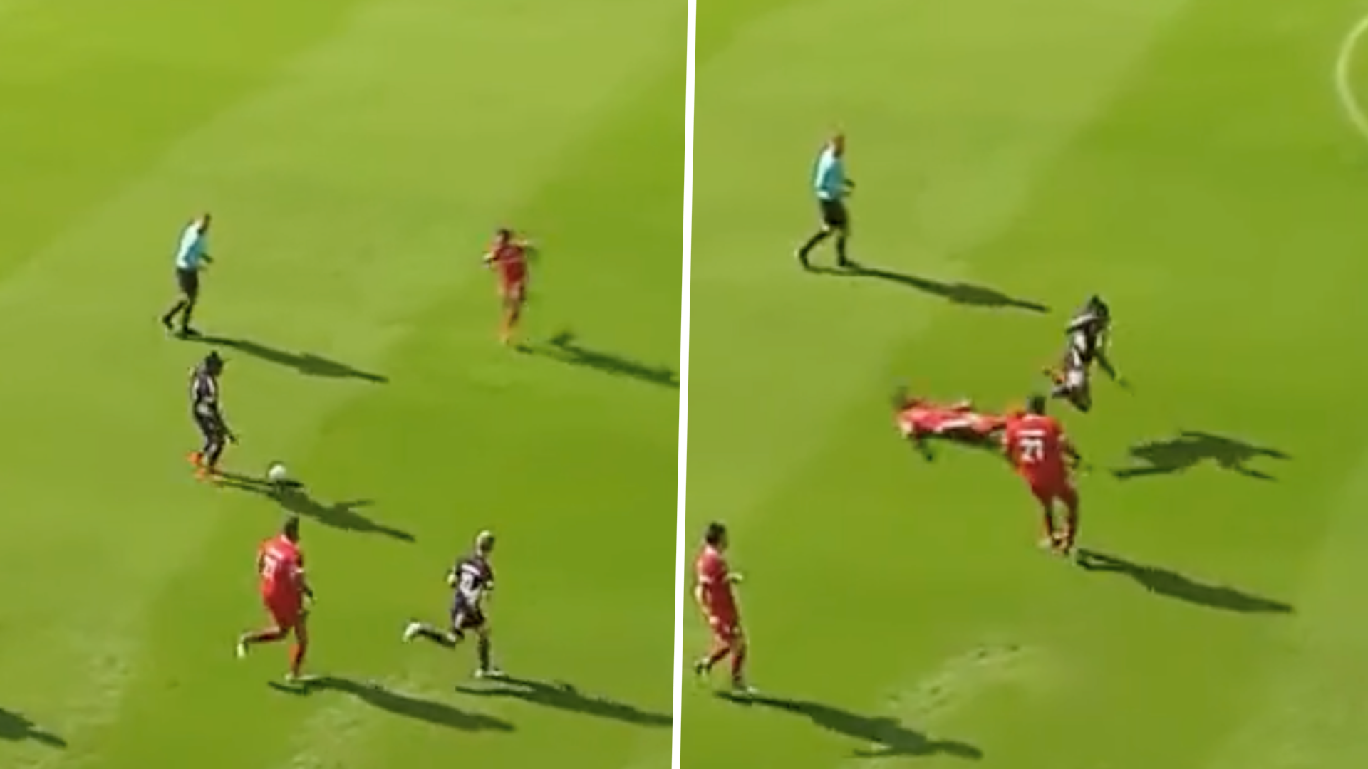 WATCH: YouTube mega-star IShowSpeed dives into brutal tackle on KSI in Sidemen Charity Match | Goal.com UK
