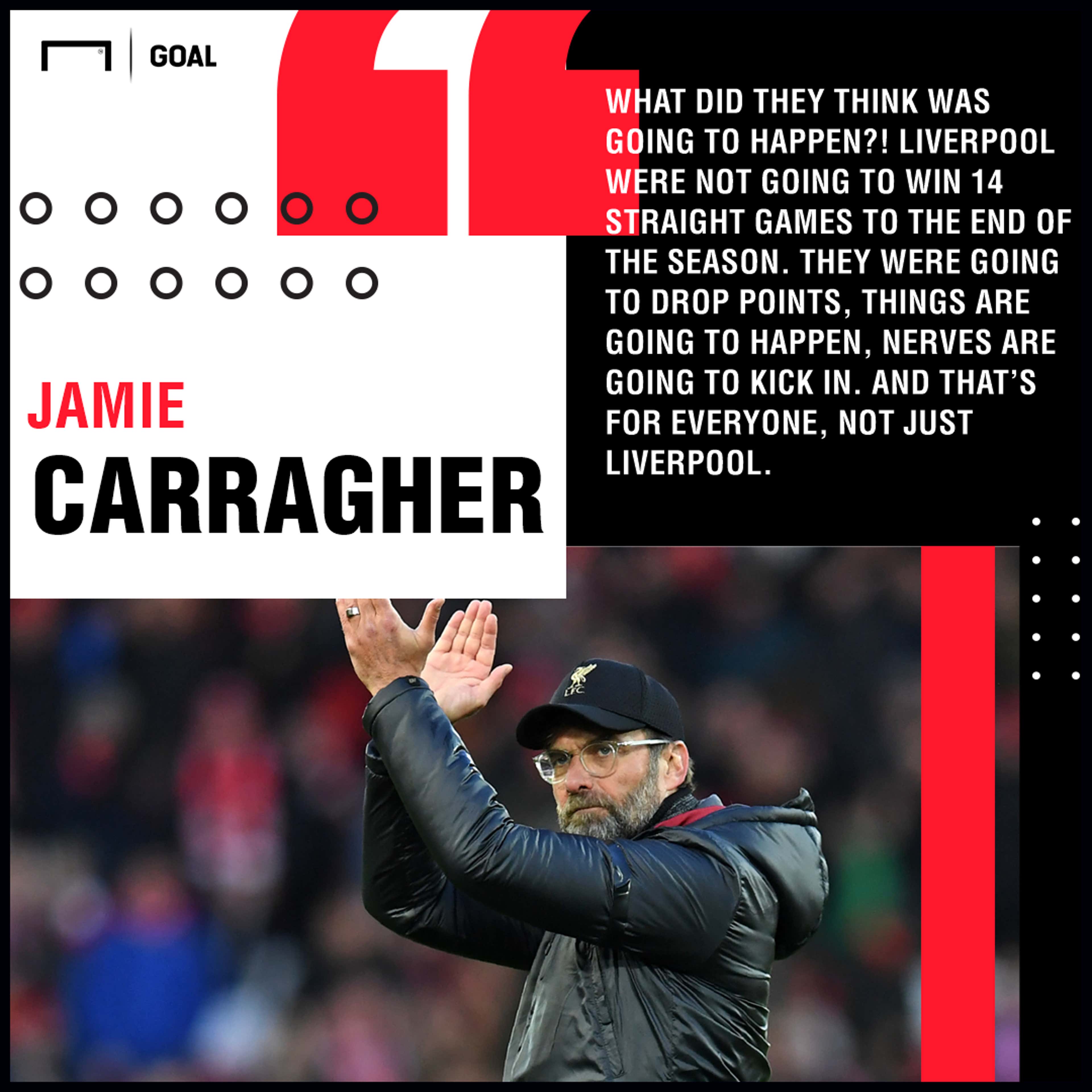 Jamie Carragher quote Liverpool 2018/19