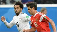 Mohamed Salah Egypt Yuri Zhirkov Russia World Cup