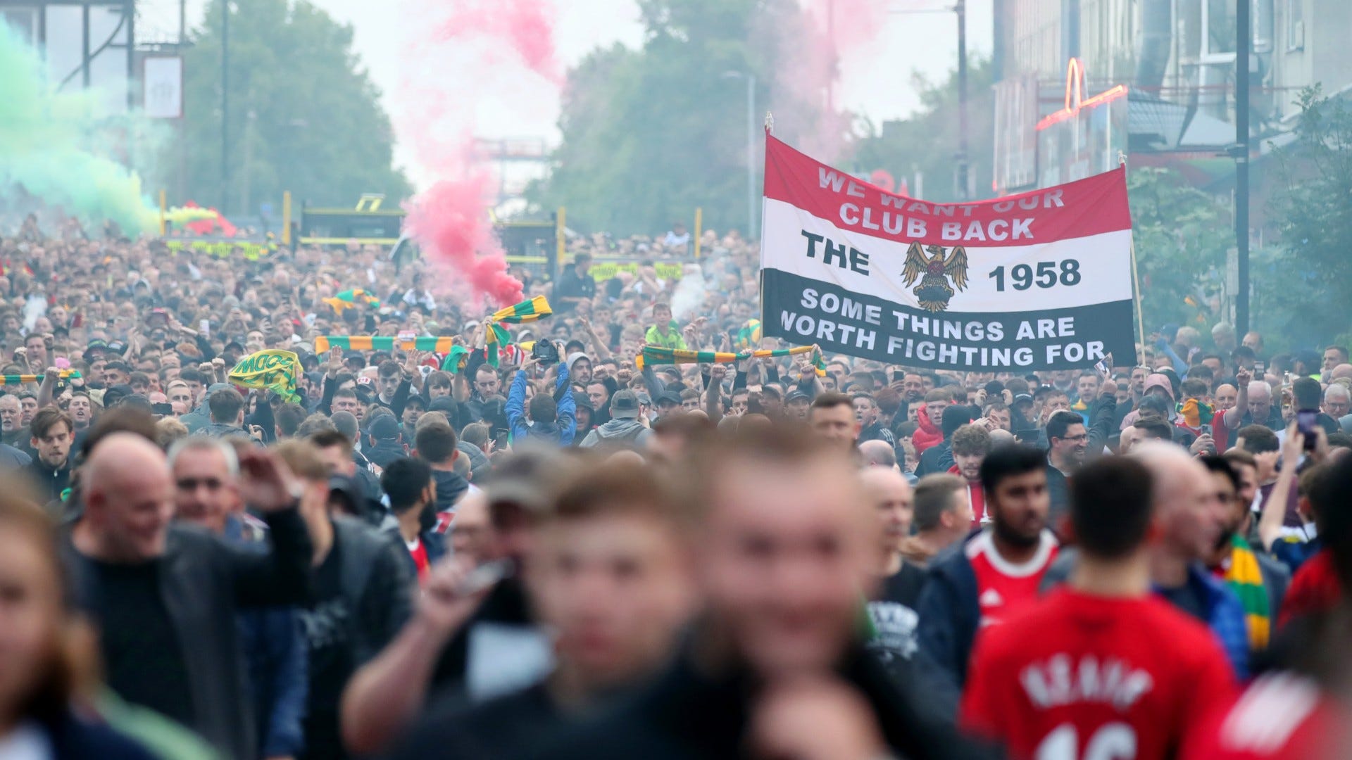 Protest Manchester United Liverpool 2020-21