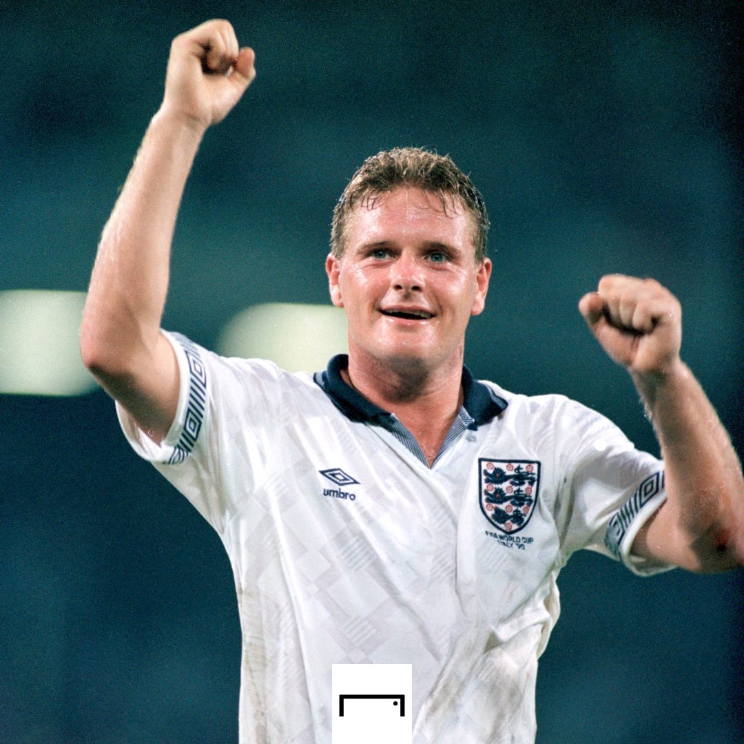 Paul Gascoigne England 1990 World Cup GFX