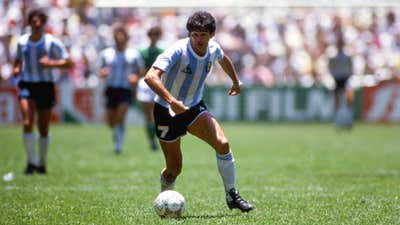 Jorge Burruchaga of Argentina during the World Cup Final 1986