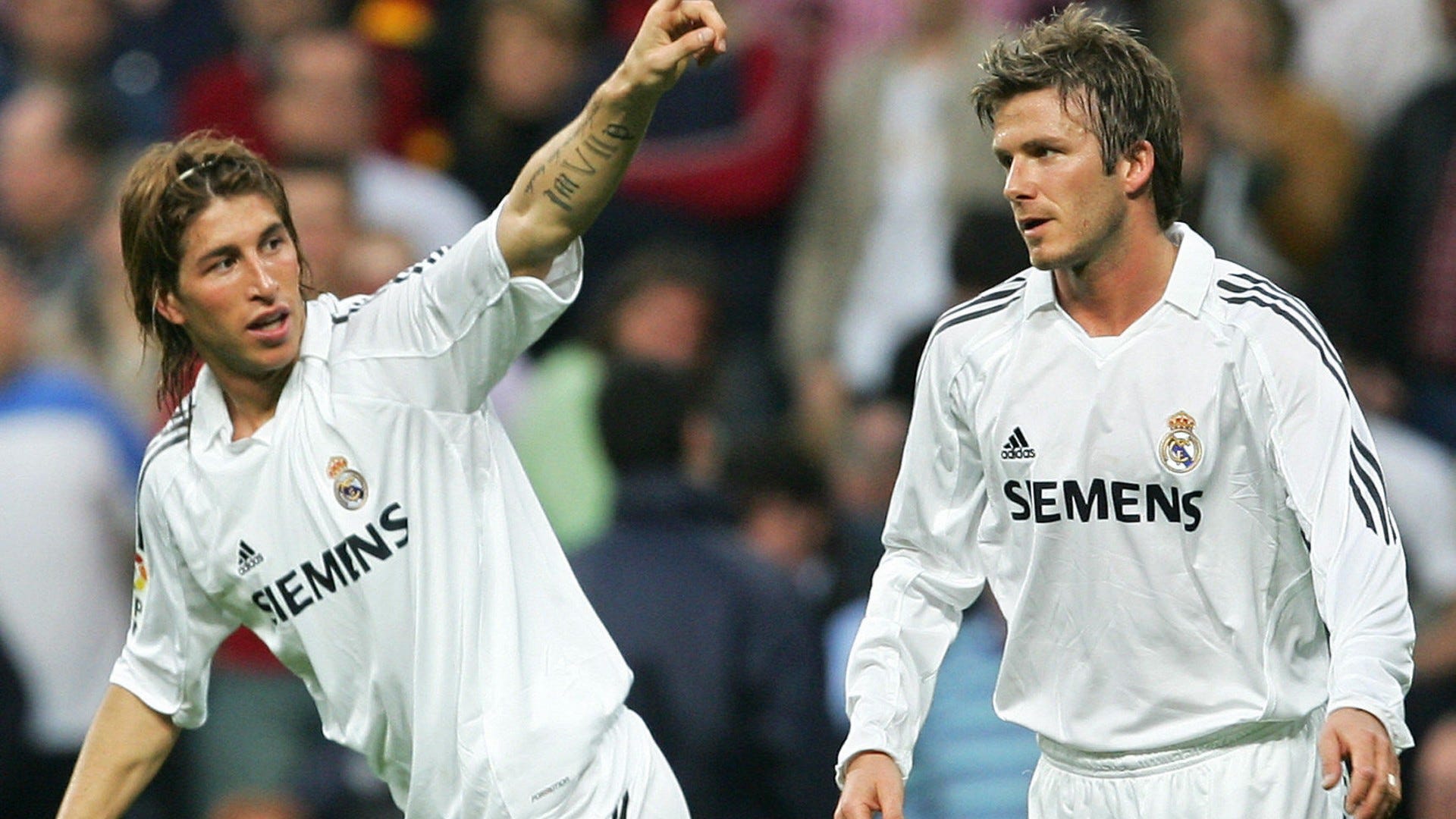 Sergio Ramos David Beckham Real Madrid