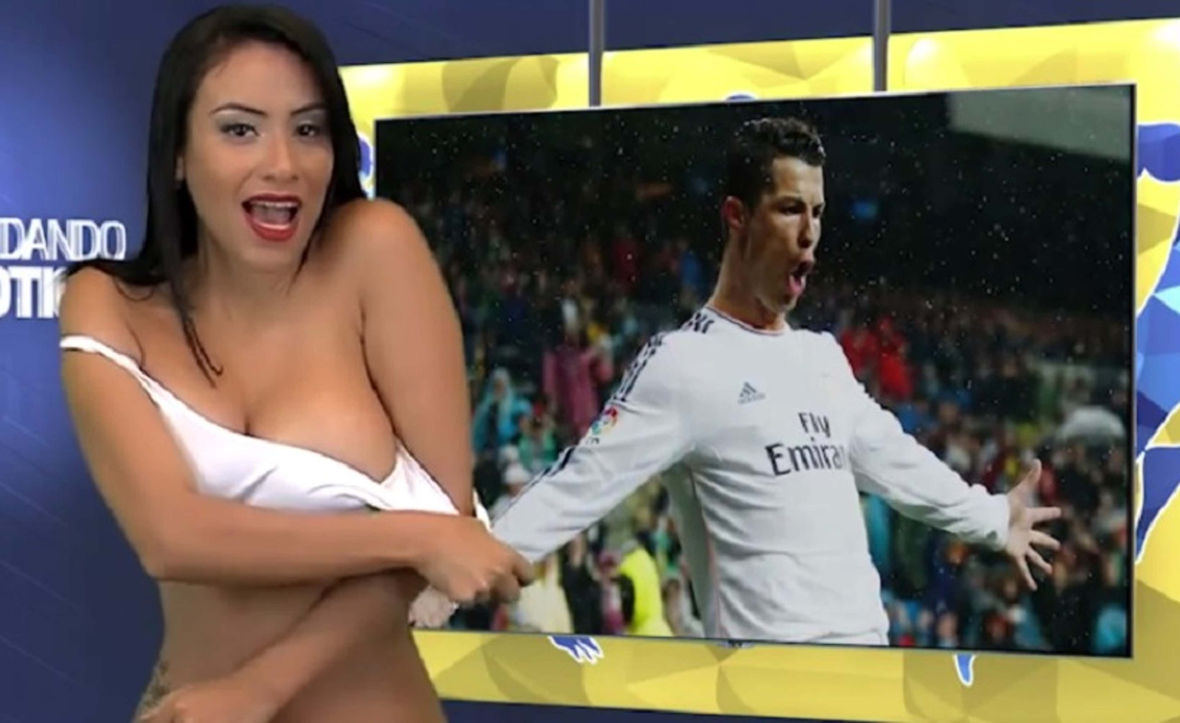 Una conductora se desnudó al aire hablando de Cristiano Ronaldo: mirá el  video  Argentina