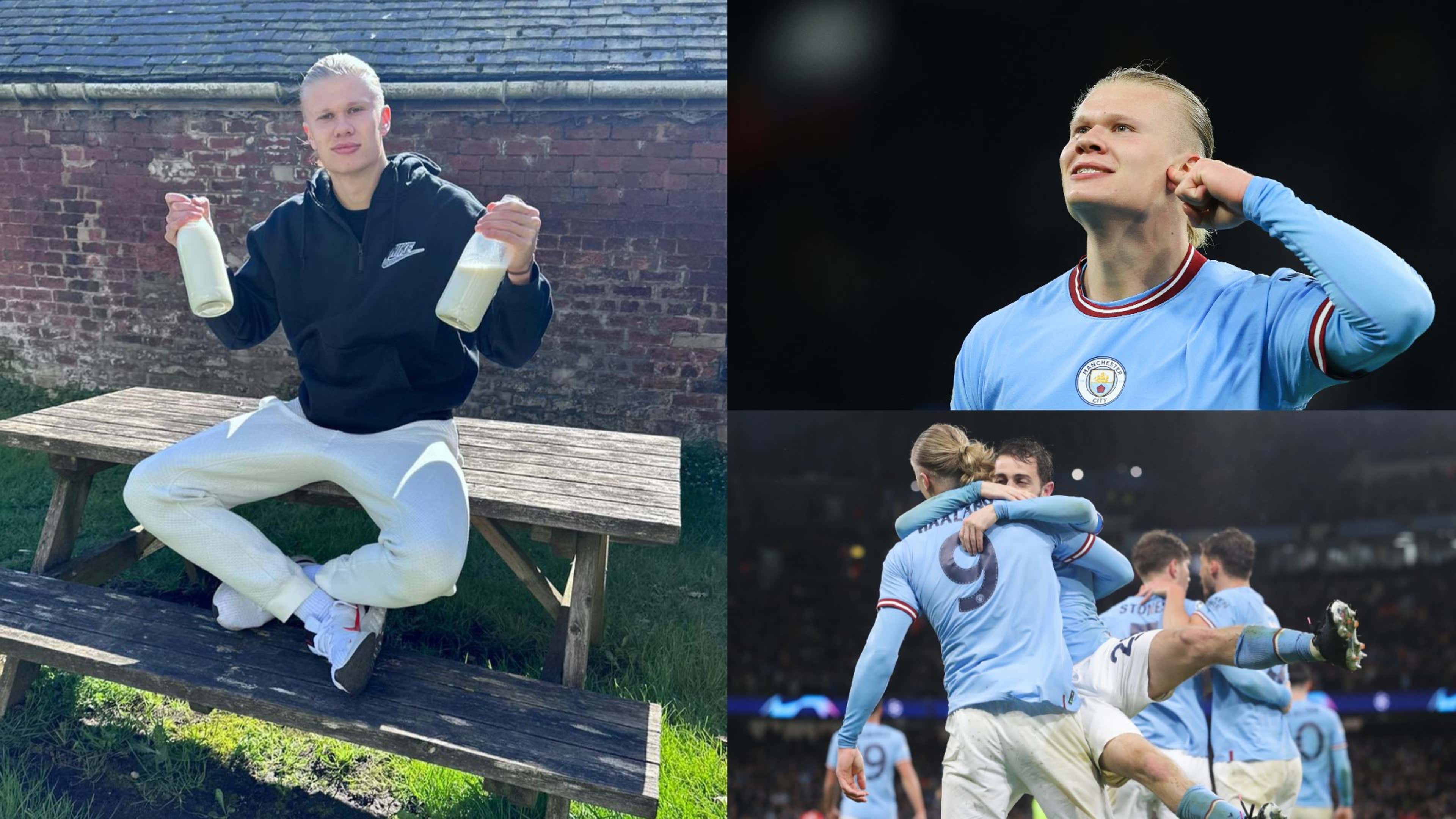 Erling Haaland Manchester City milk split
