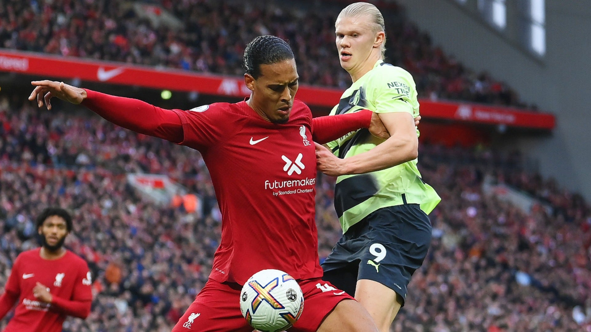 Virgil van Dijk Liverpool Erling Haaland Man City 2022-23