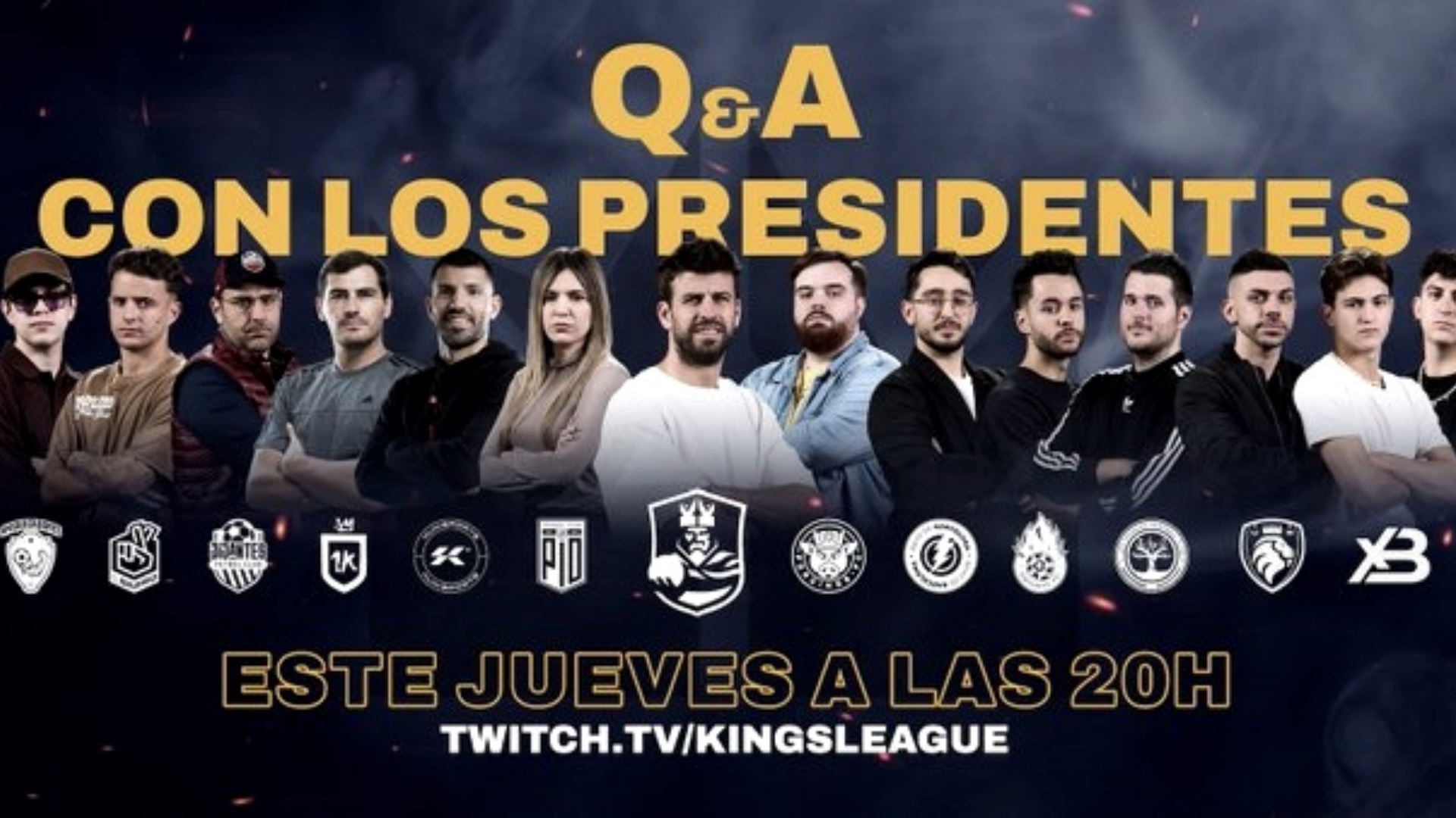 Quiénes son los presidentes de todos los equipos de la Kings League