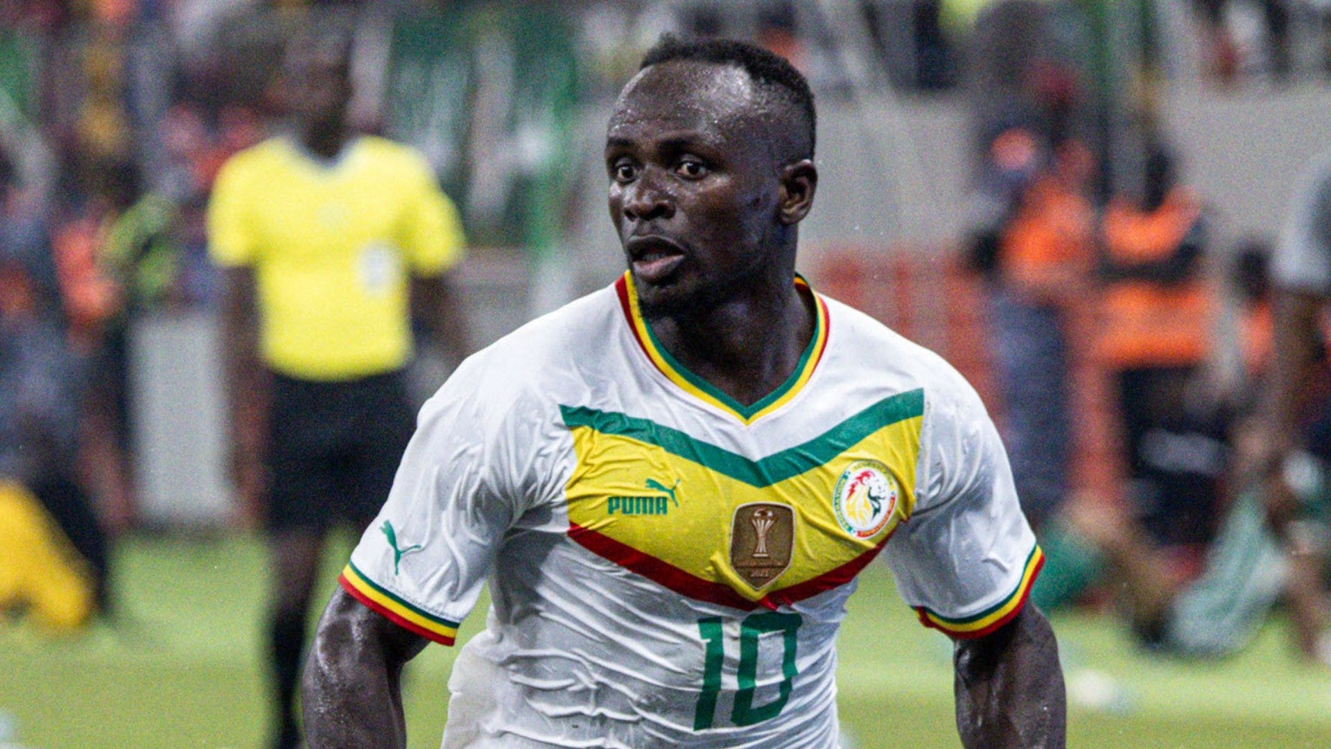 Newly-married Sadio Mane responds to a reporter's attempt to get him to  dedicate a goal to his 18-year-old wife, as ex-Liverpool star, 31, plays at  Africa Cup of Nations while she sits