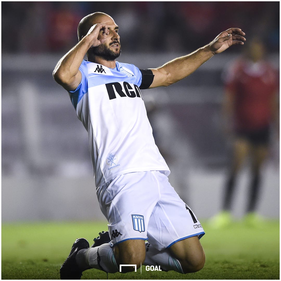Lisandro Lopez of Racing Club reacts after losing a first leg quarter  News Photo - Getty Images