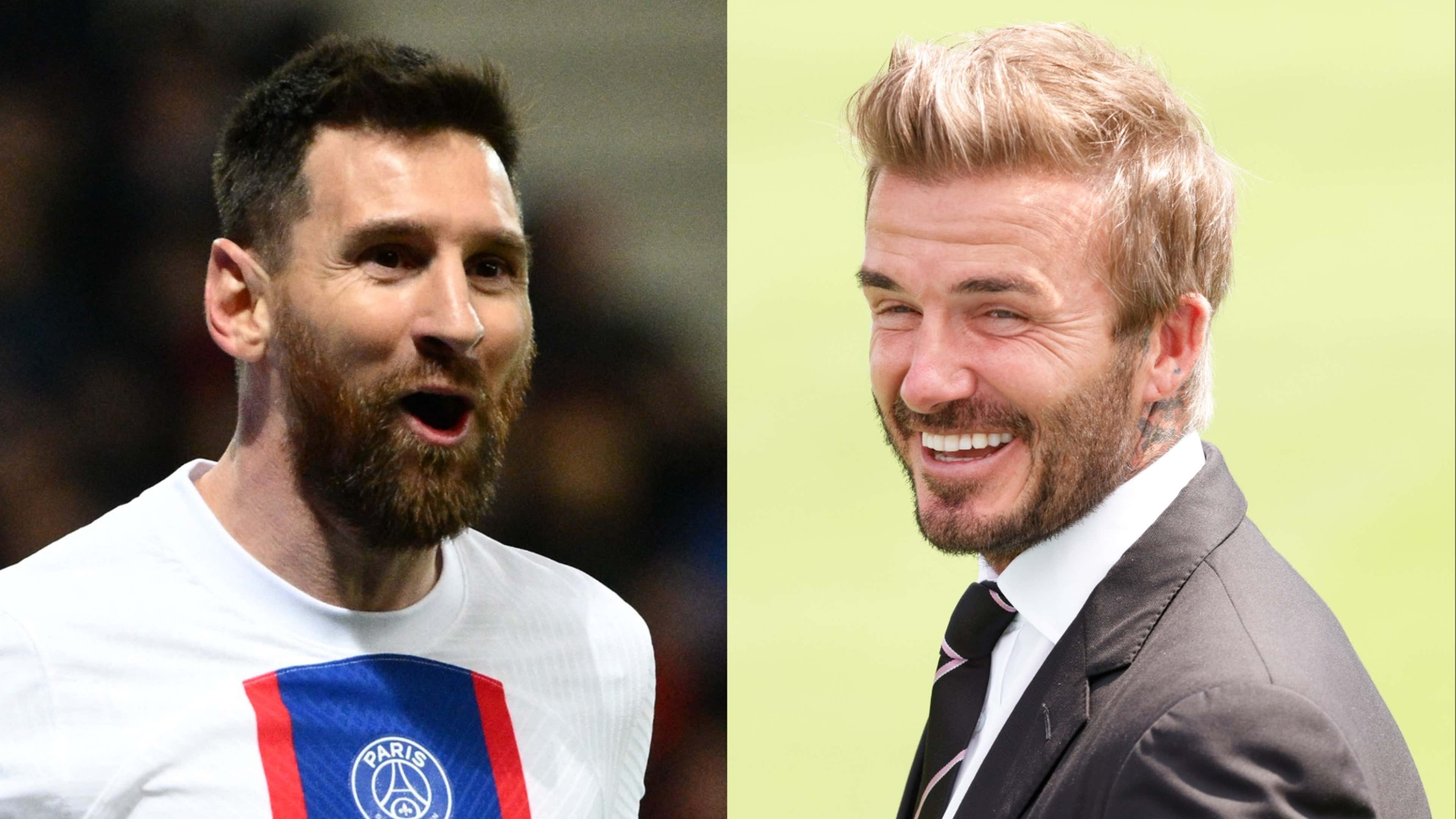 Beckham Messi collage