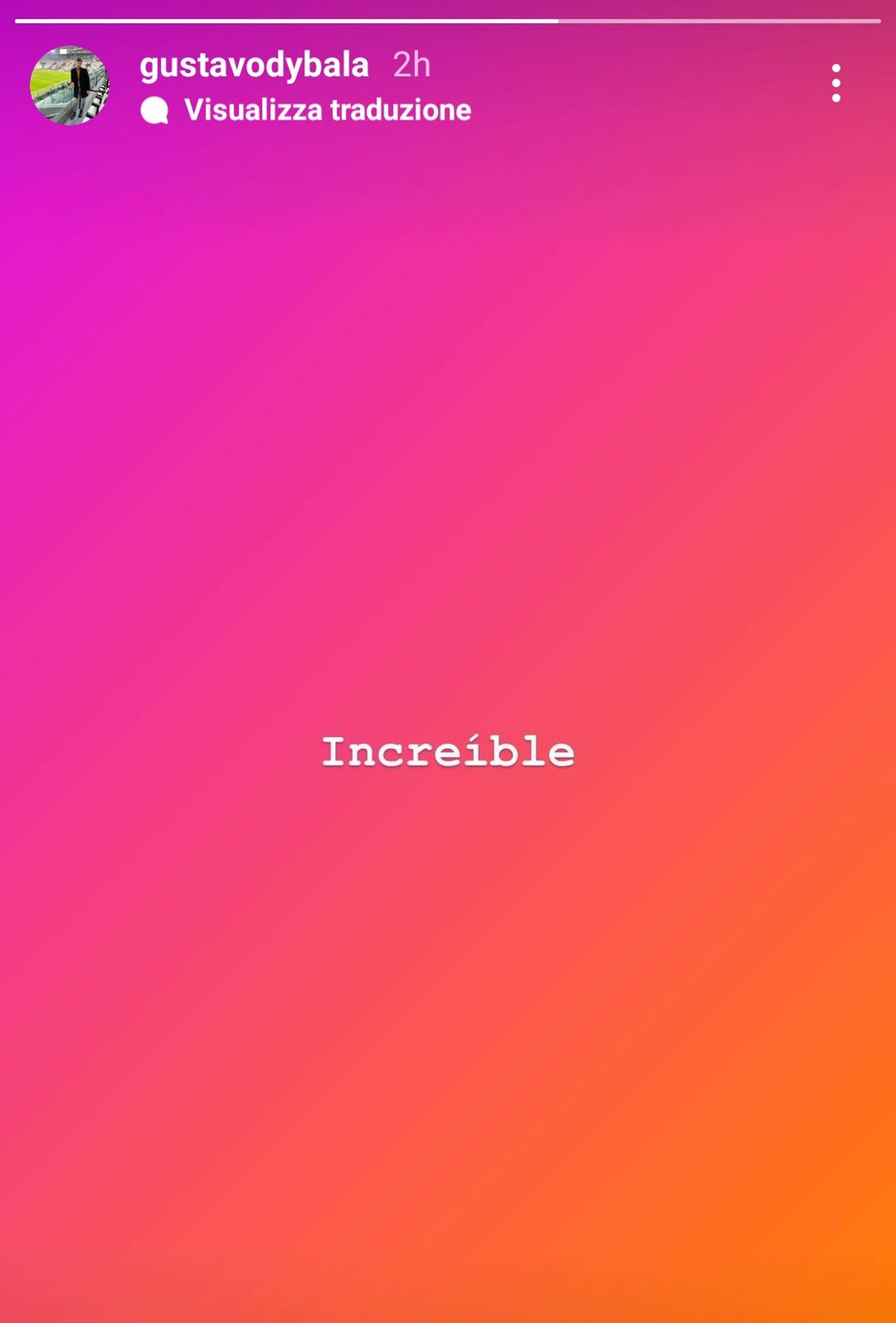 Gustavo Dybala Instagram Story