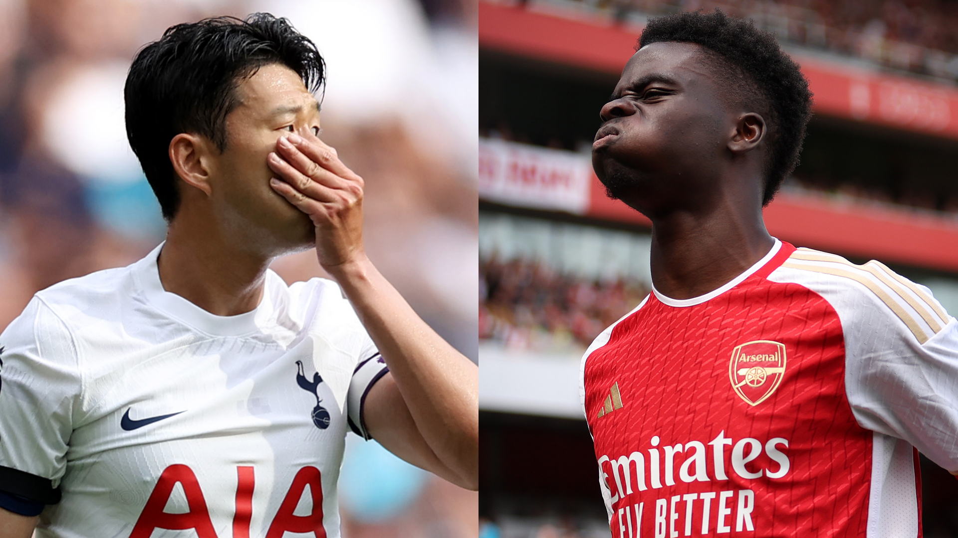 Awkward! Arsenal and Tottenham stars Bukayo Saka and Son Heung-min forced to sit next each other at Burberry fashion show ahead of north London derby fixture Goal US
