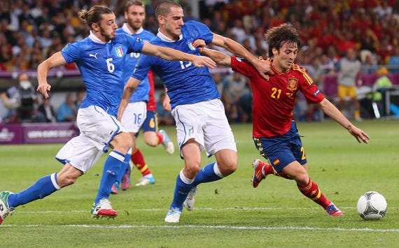 Silva Spain Italy Euro 2012