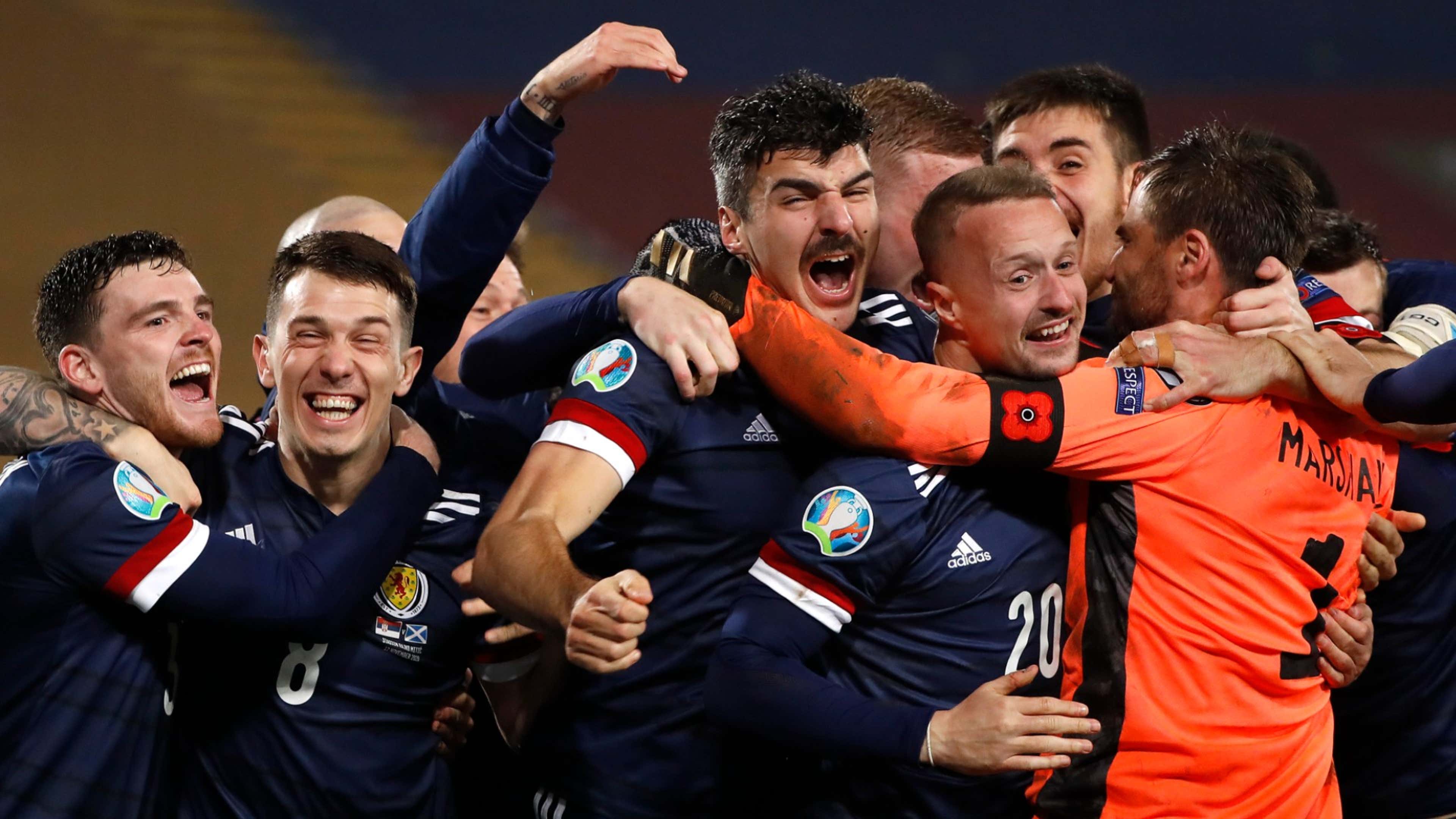 Scotland celebrate Euro 2020 qualification