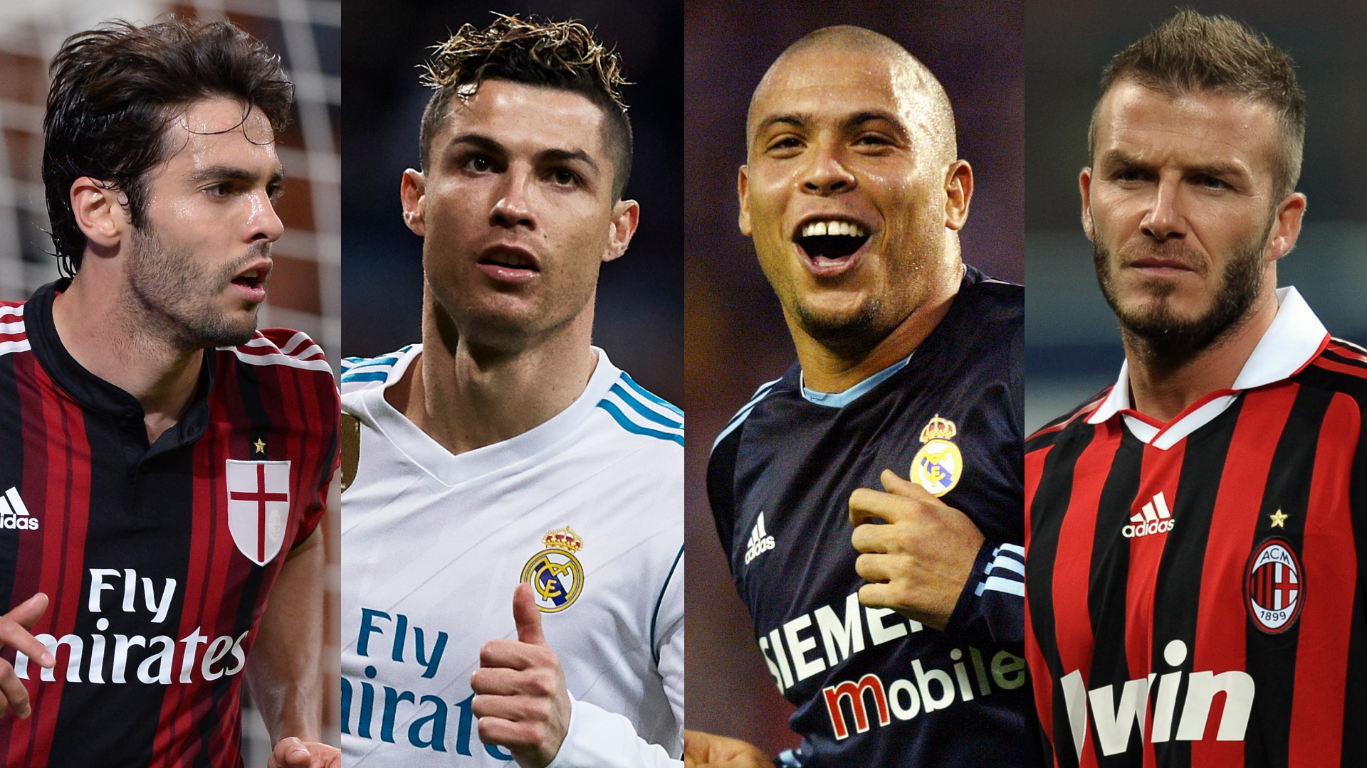 David Beckham, Cristiano Ronaldo, Ronaldinho & R9 – Former Real Madrid, AC Milan & Brazil star Kaka creates ultimate team-mate | Goal.com UK