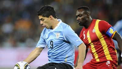 Luis Suarez Uruguay Ghana.