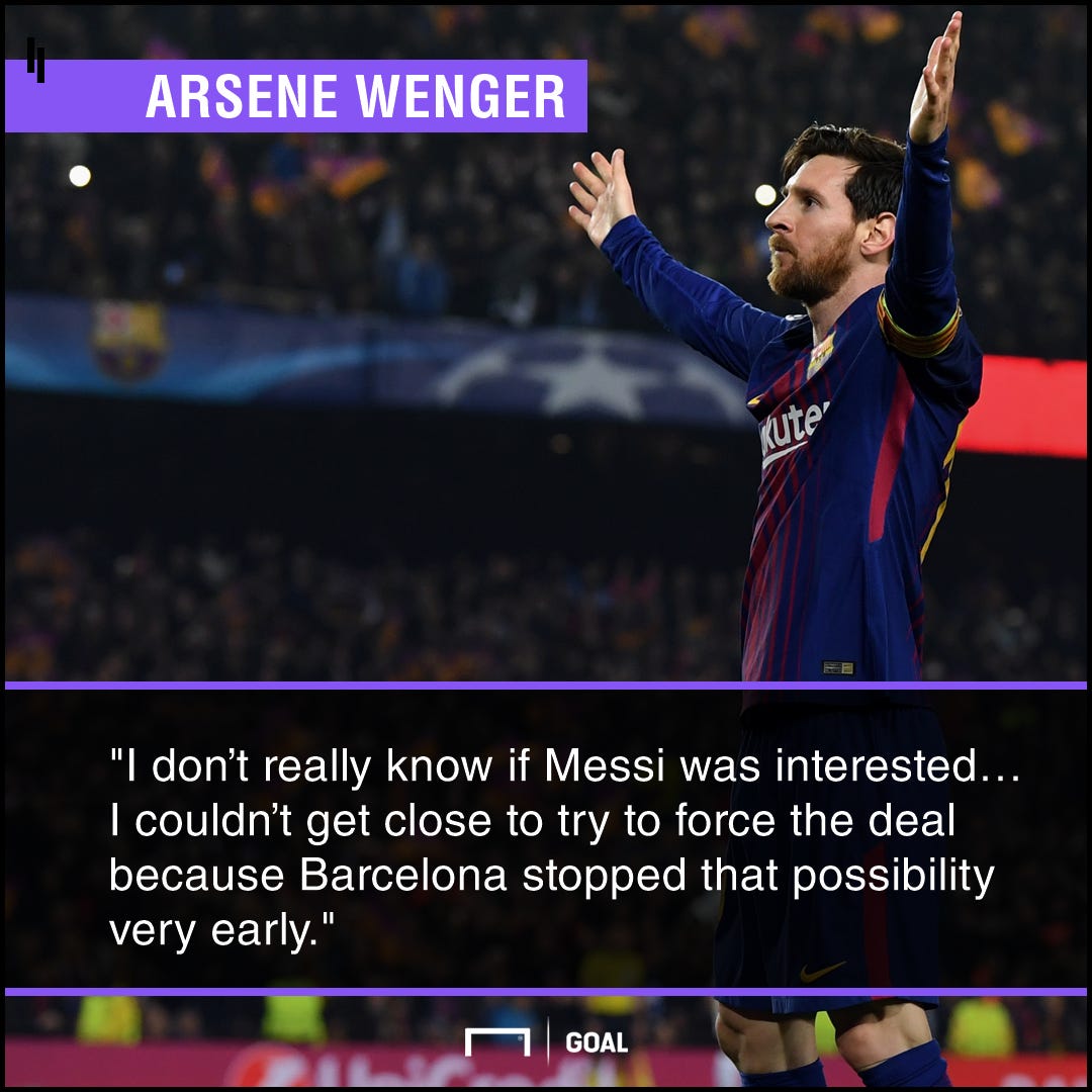 Arsene Wenger Lionel Messi Arsenal interest