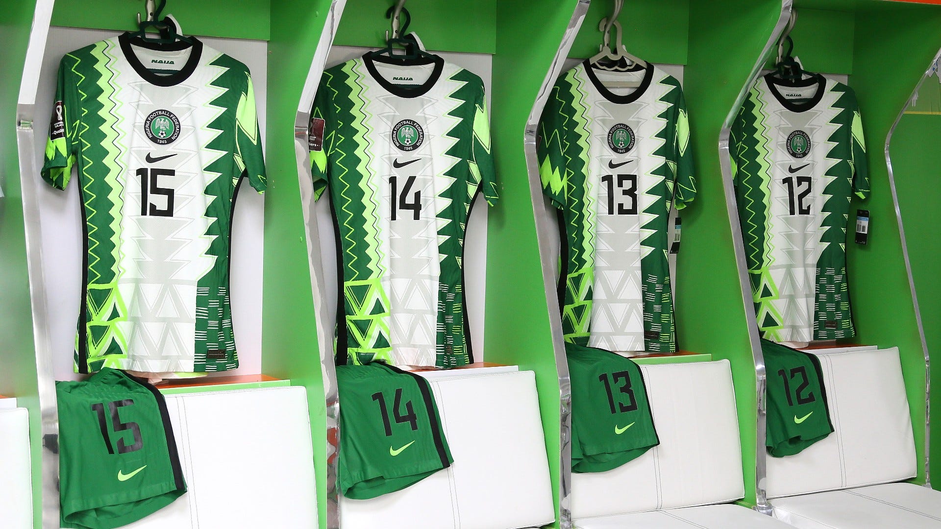 General view of the Nigerian changeroom.