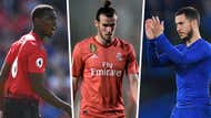 Paul Pogba, Gareth Bale, Eden Hazard