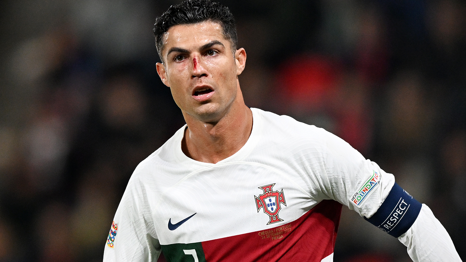 Cristiano Ronaldo Portugal oo dhaawac kasoo gaaray Czech Republic 2022