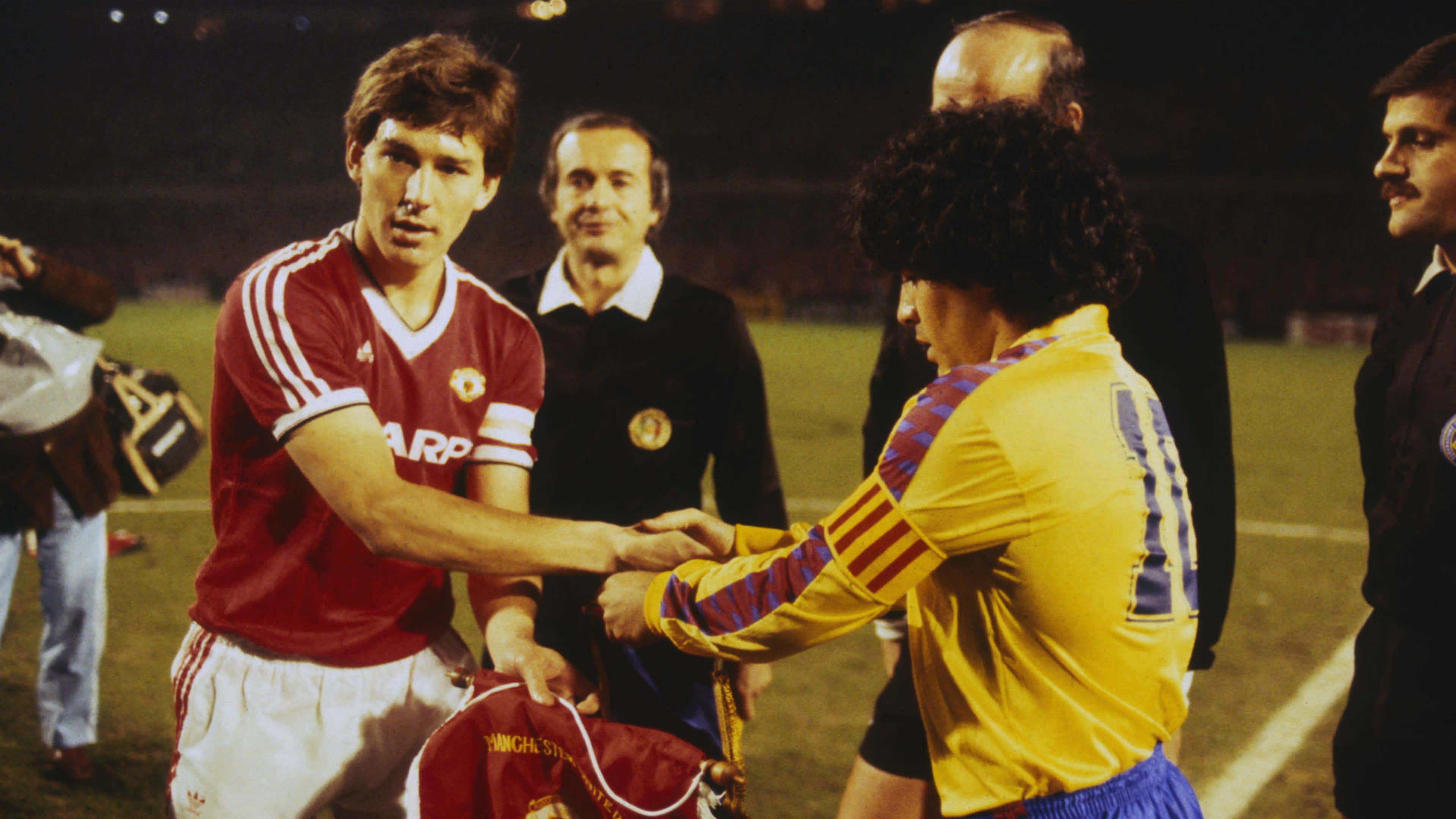 Bryan Robson Manchester United Diego Maradona Barcelona