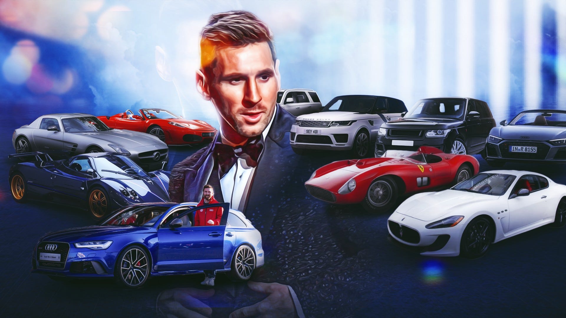 How many cars does Messi have?