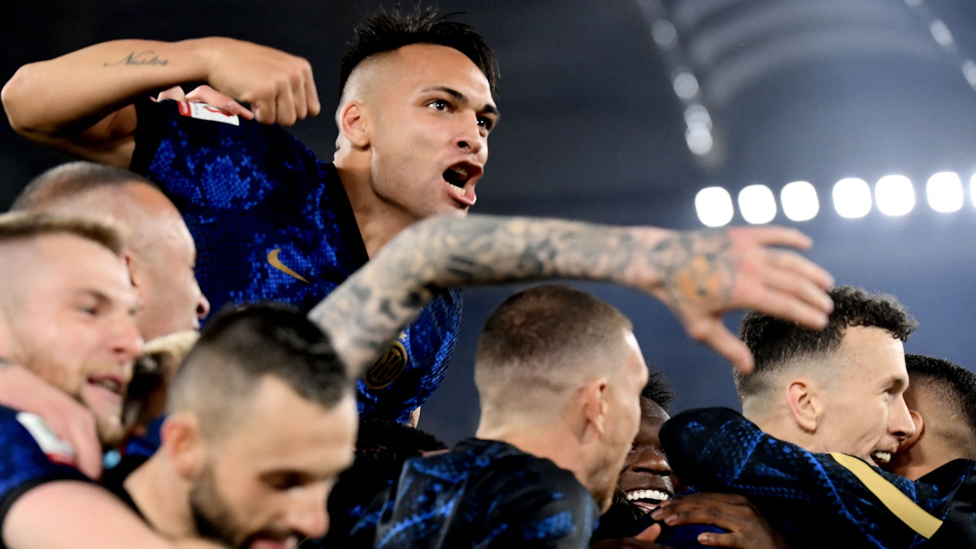 Inter celebrate Coppa Italia final 2021-22