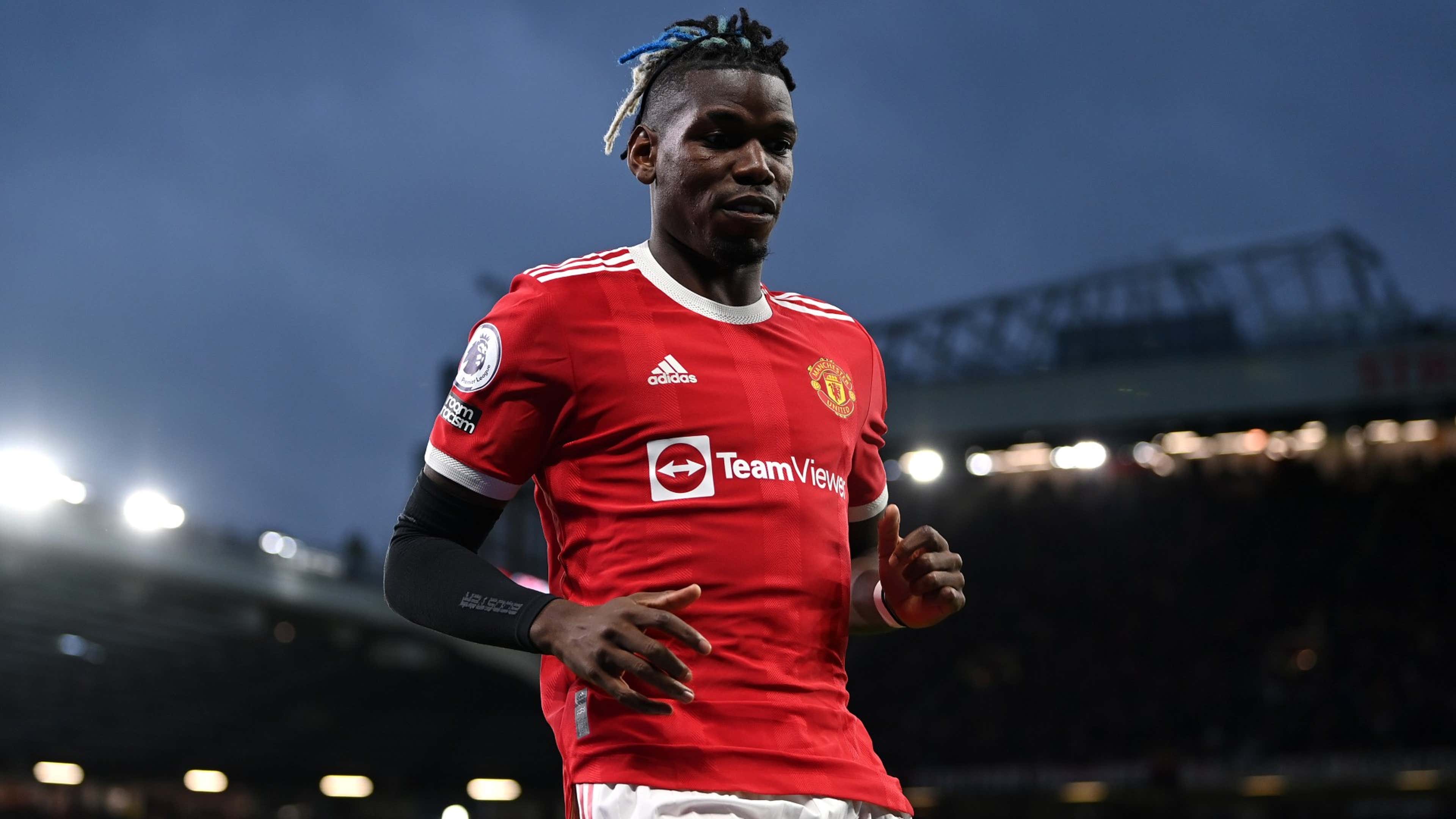 Manchester United footballer Paul Pogba stands out as he takes