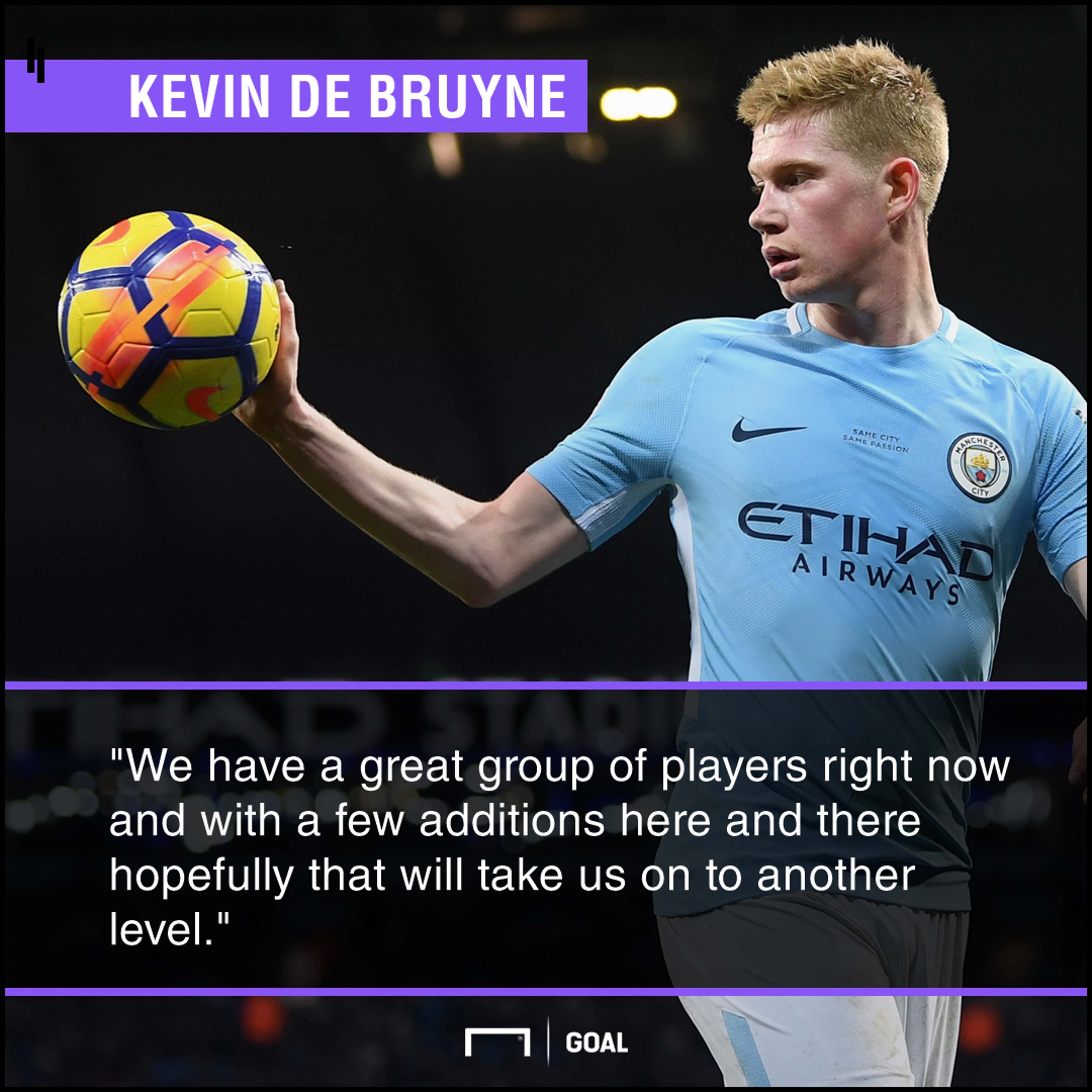 Kevin De Bruyne Manchester City to spend again