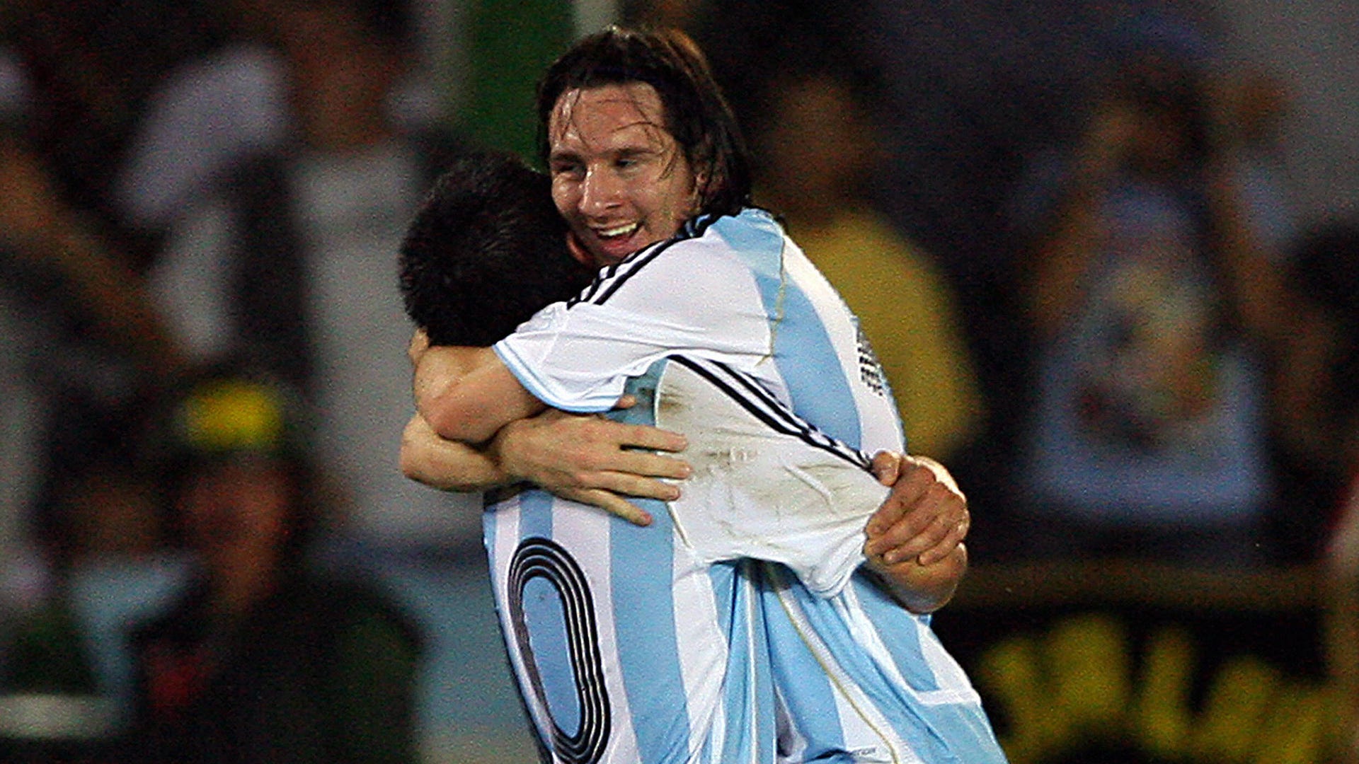 Lionel Messi Juan Roman Riquelme Argentina 2007