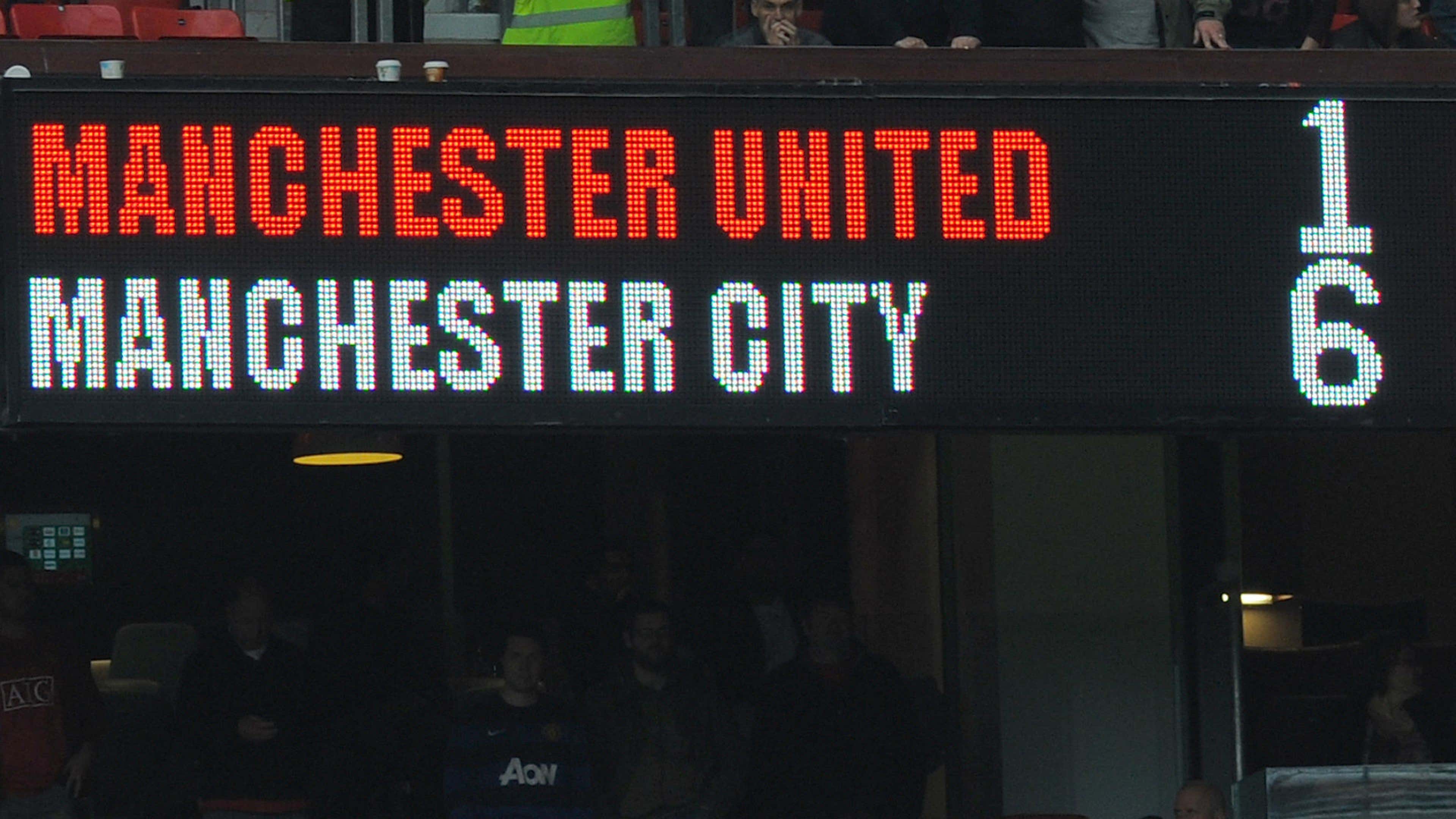 Manchester United City scoreboard