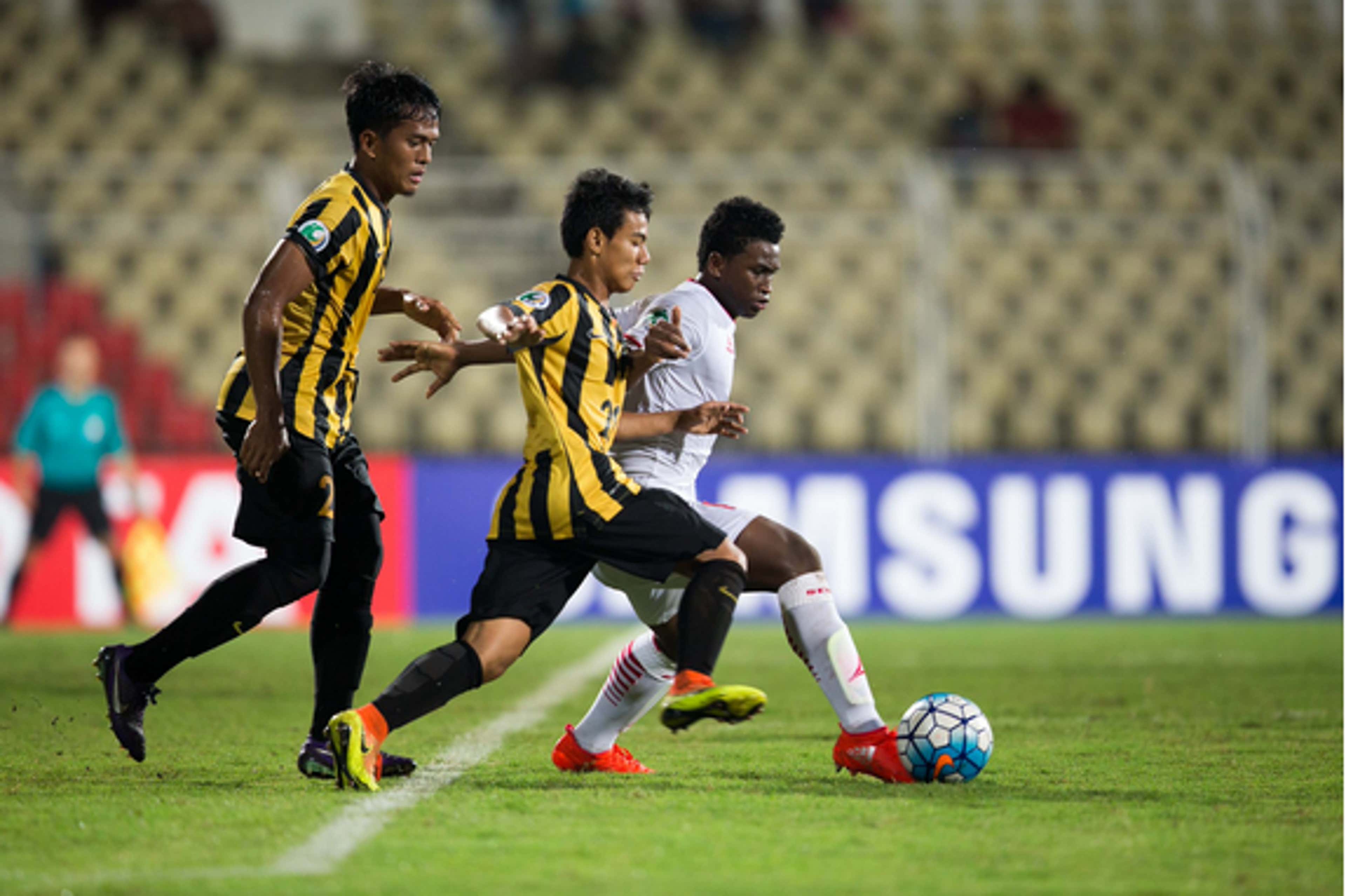 Malaysia U16 in action against Oman U16