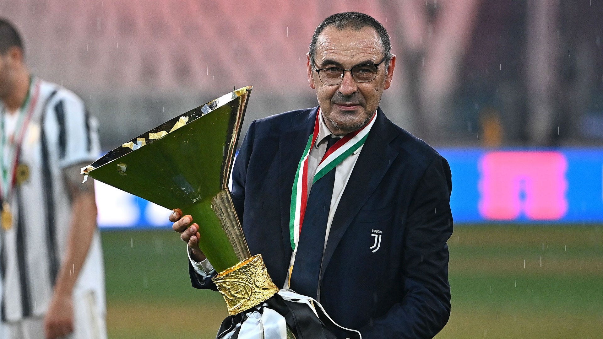 Sarri celebrating Scudetto Juventus Serie A