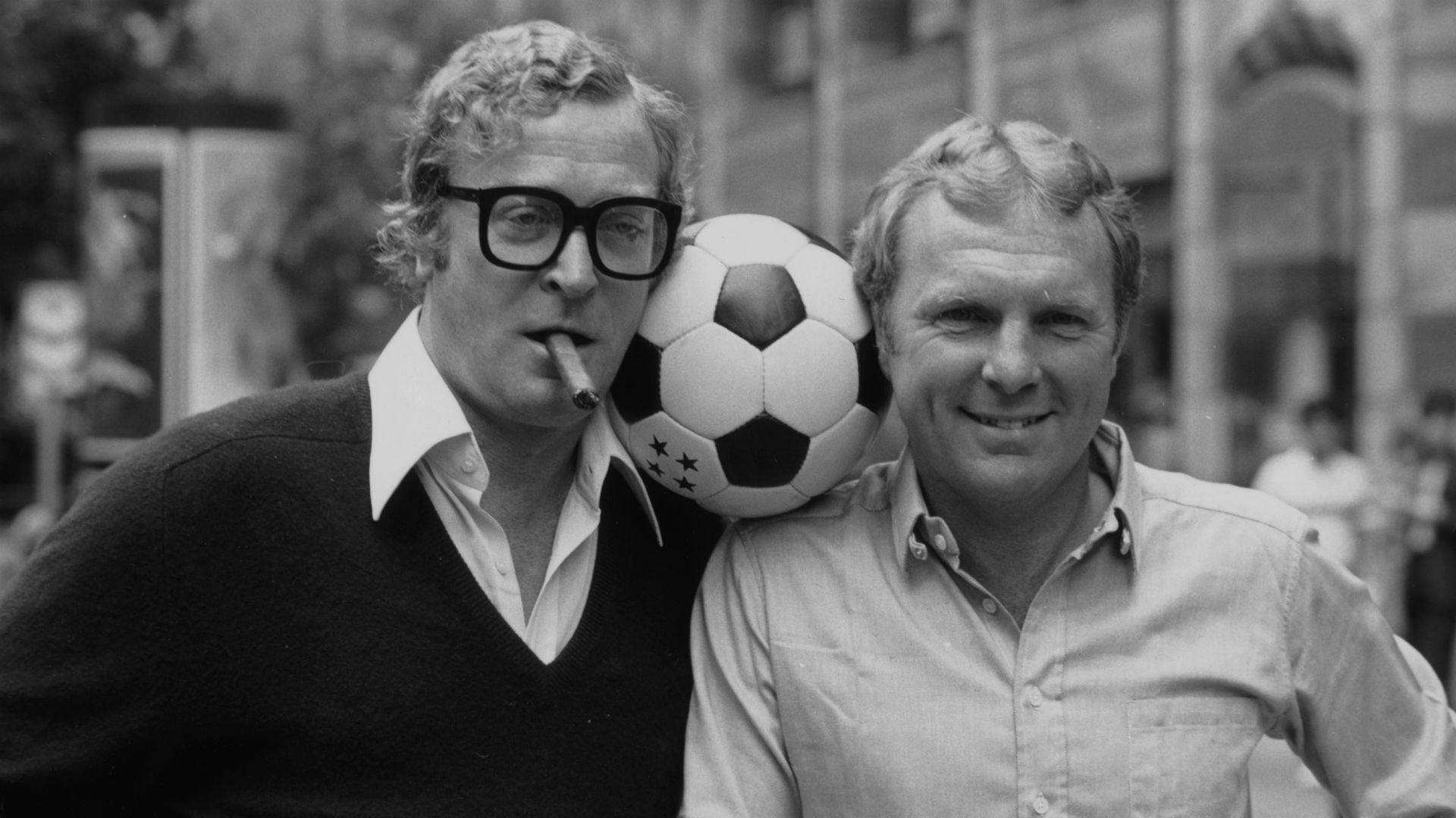 Michael Caine Bobby Moore Escape to Victory