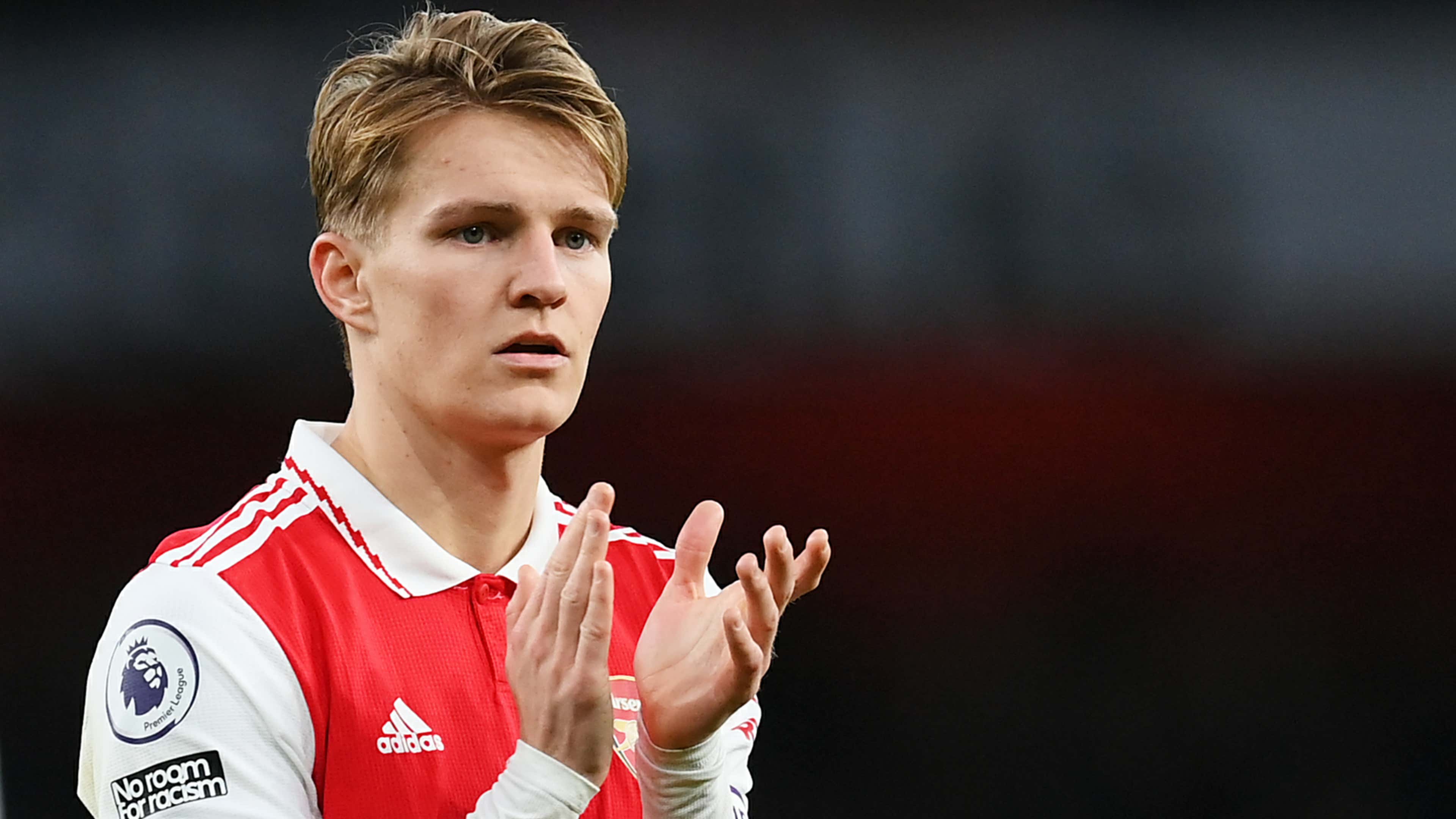 Arsenal captain Martin Odegaard reacts to horror tackle from Premier ...