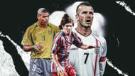 Ronaldo Beckham Messi hairstyles