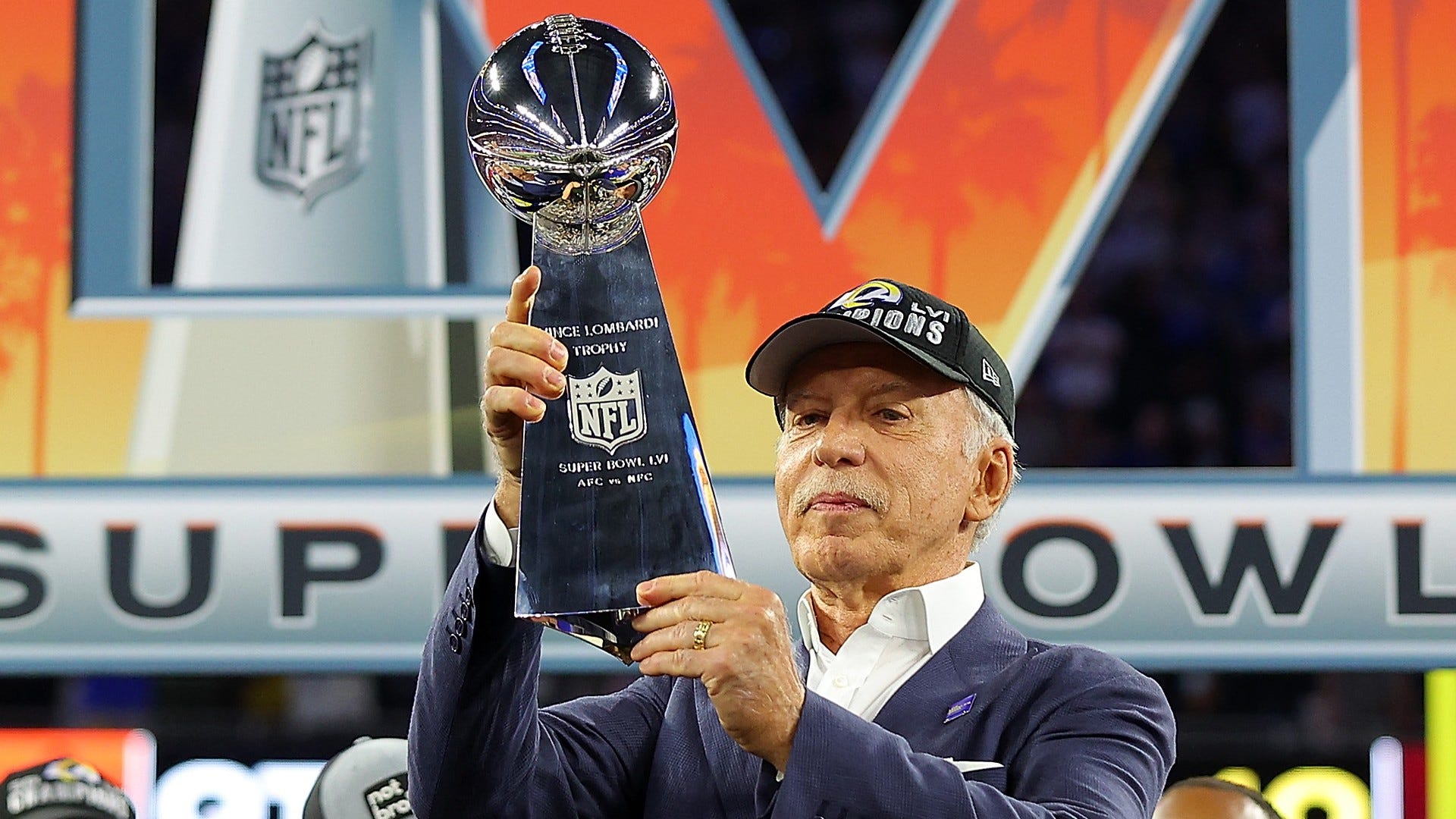 Stan Kroenke LA Rams Super Bowl trophy