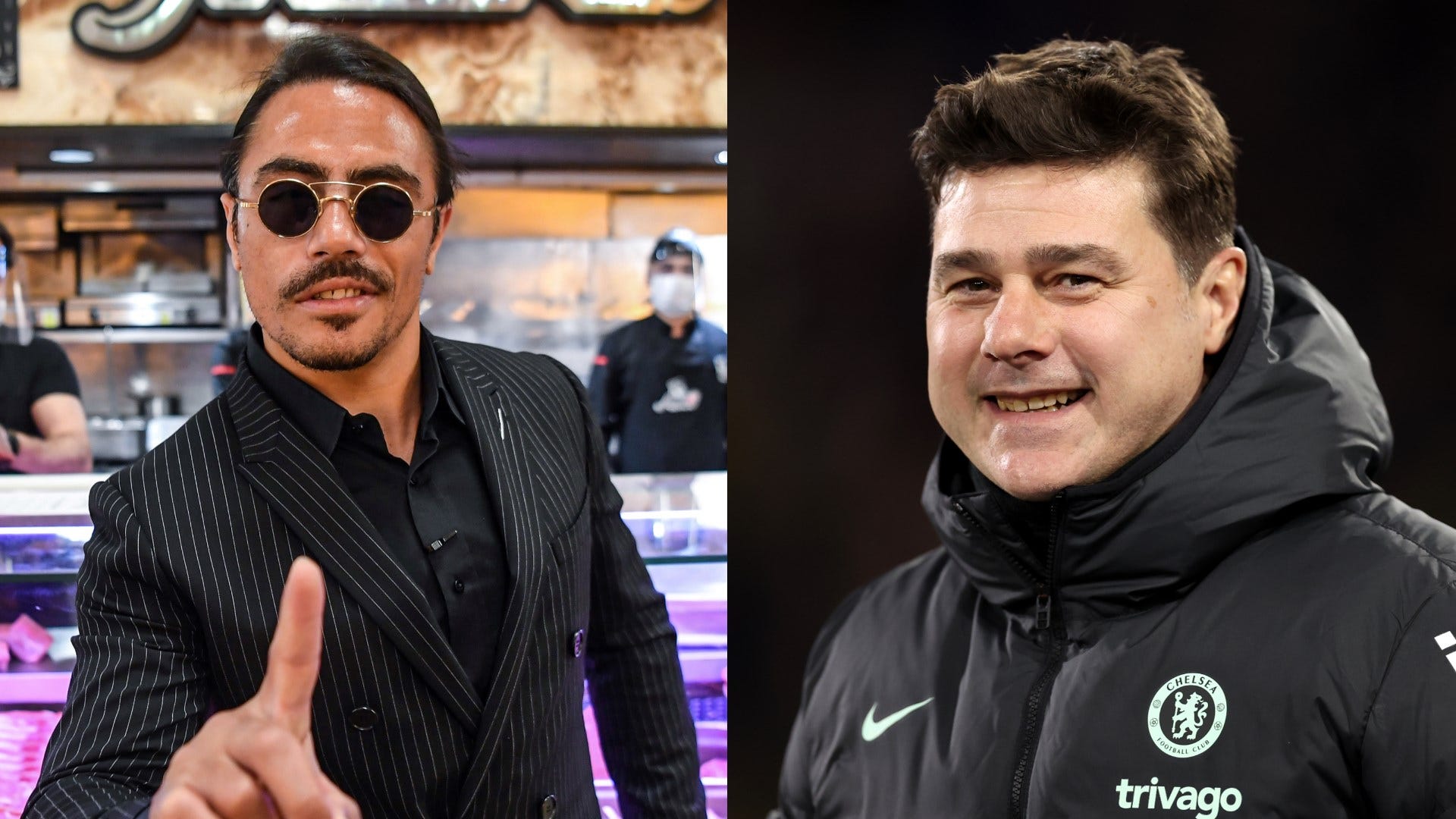 VIDEO: Chelsea's Mauricio Pochettino becomes latest manager to hang out with Salt Bae after embarrassing Mikel Arteta moment ahead of Carabao Cup final showdown with Liverpool