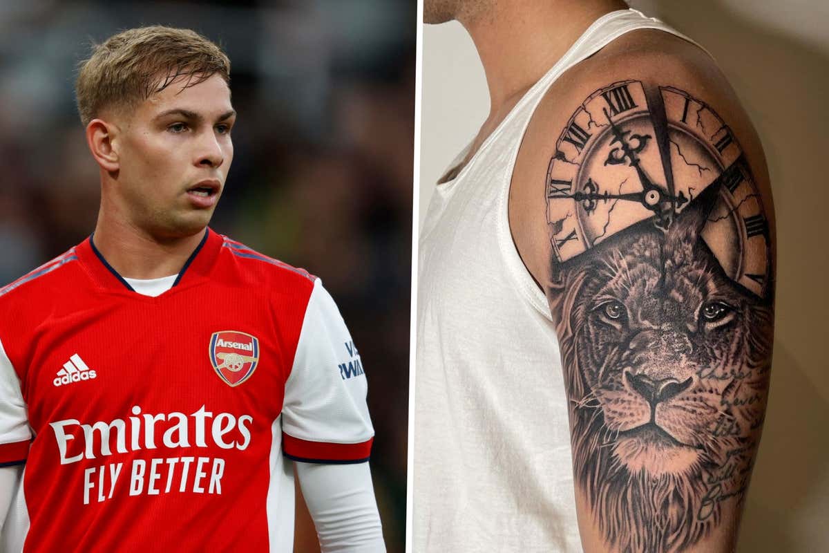 13 o'clock? Arsenal's Emile Smith Rowe causes confusion with new tattoo | Goal.com