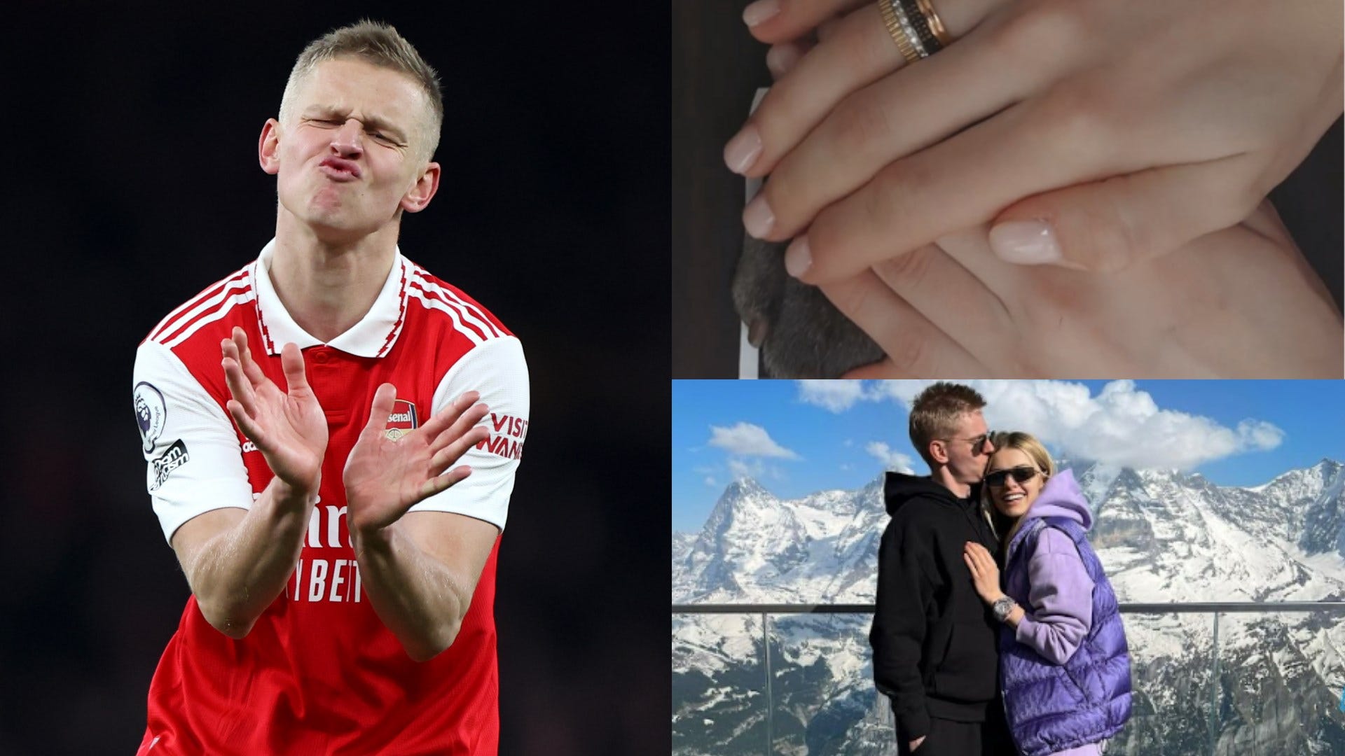 Arsenal star Oleksandr Zinchenko and 'world's most beautiful WAG' Vlada Sedan announce they're expecting second child in adorable video including family dog