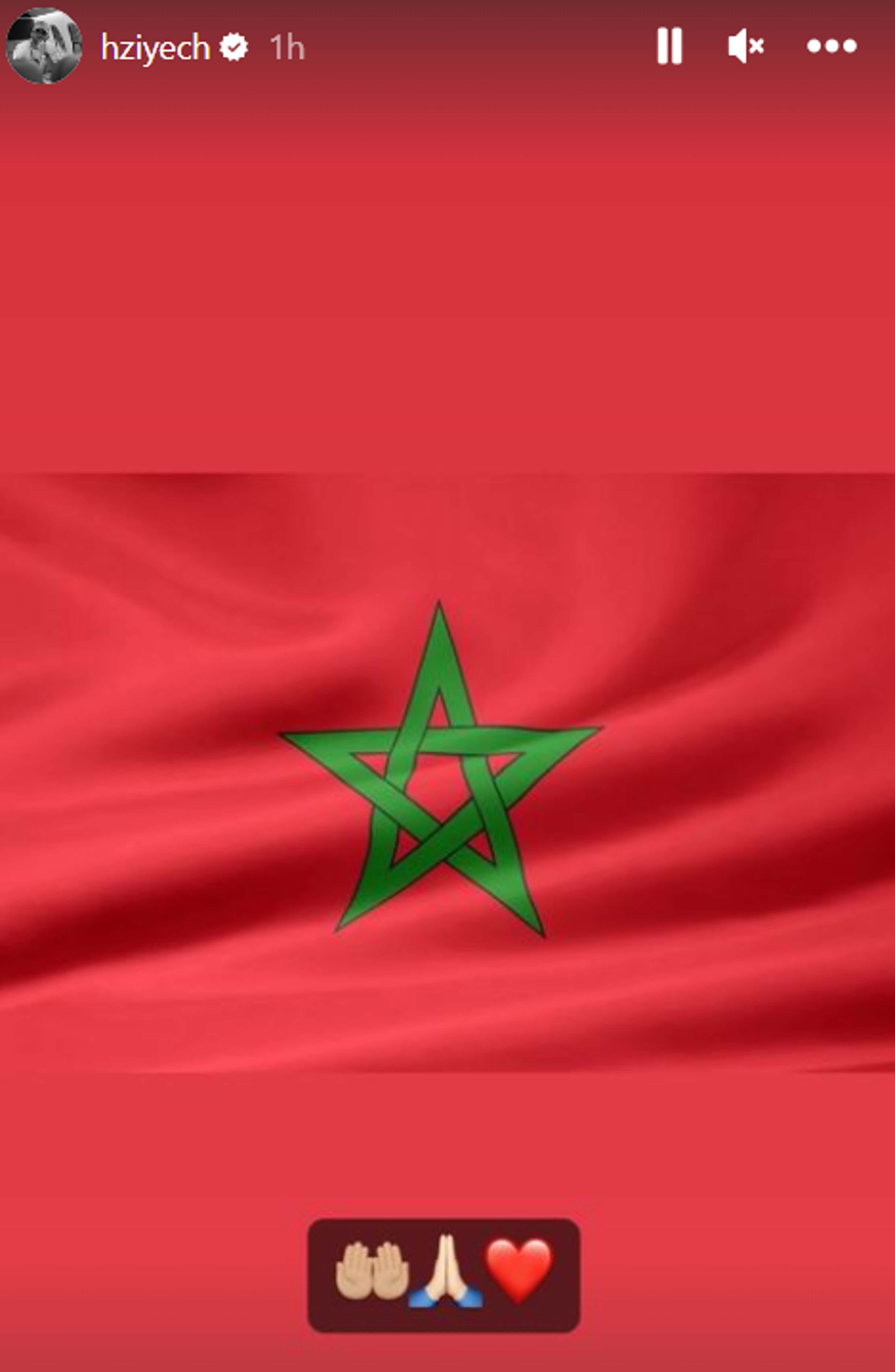 Ziyech Morocco earthquake tribute 2023