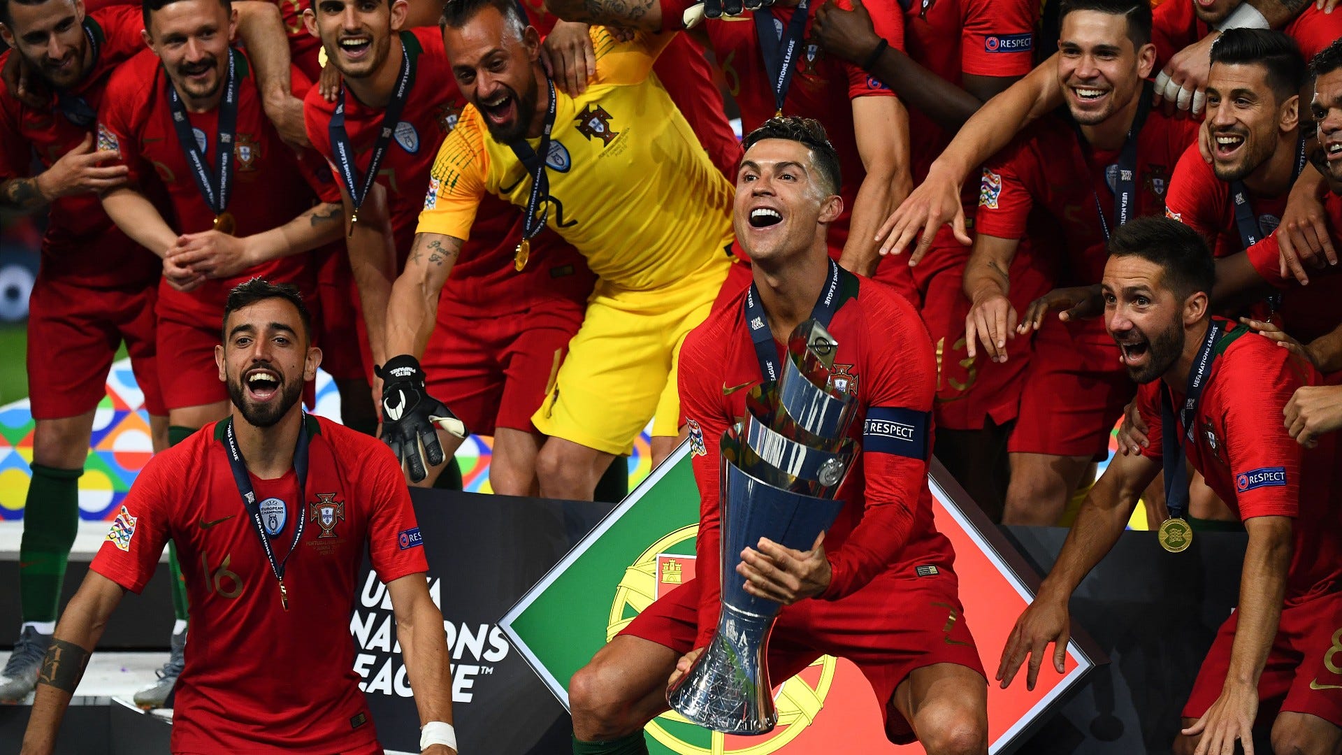 Cristiano Ronaldo Portugal UEFA Nations League trophy 2019