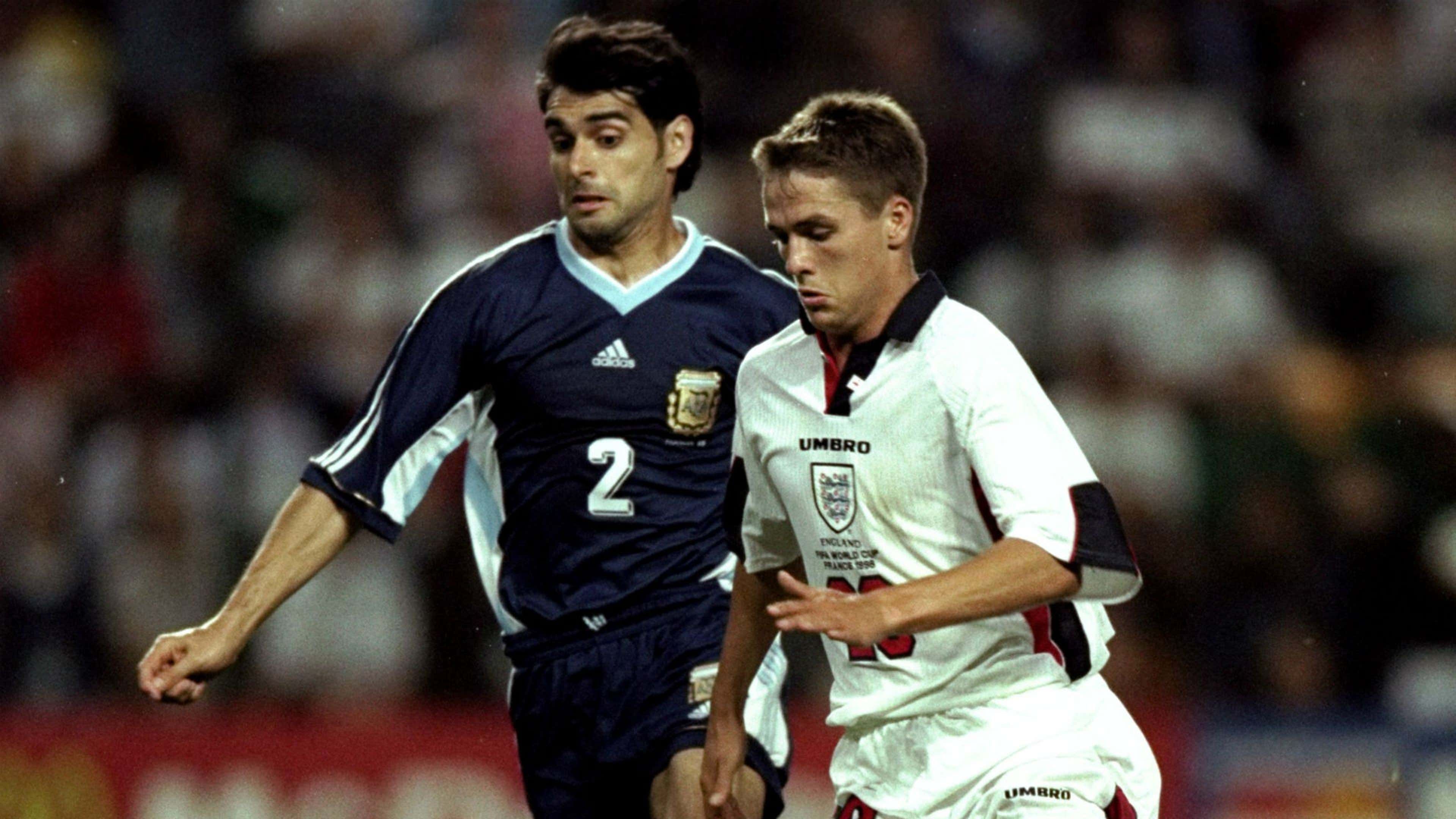 Roberto Ayala Argentina Michael Owen England World Cup 1998