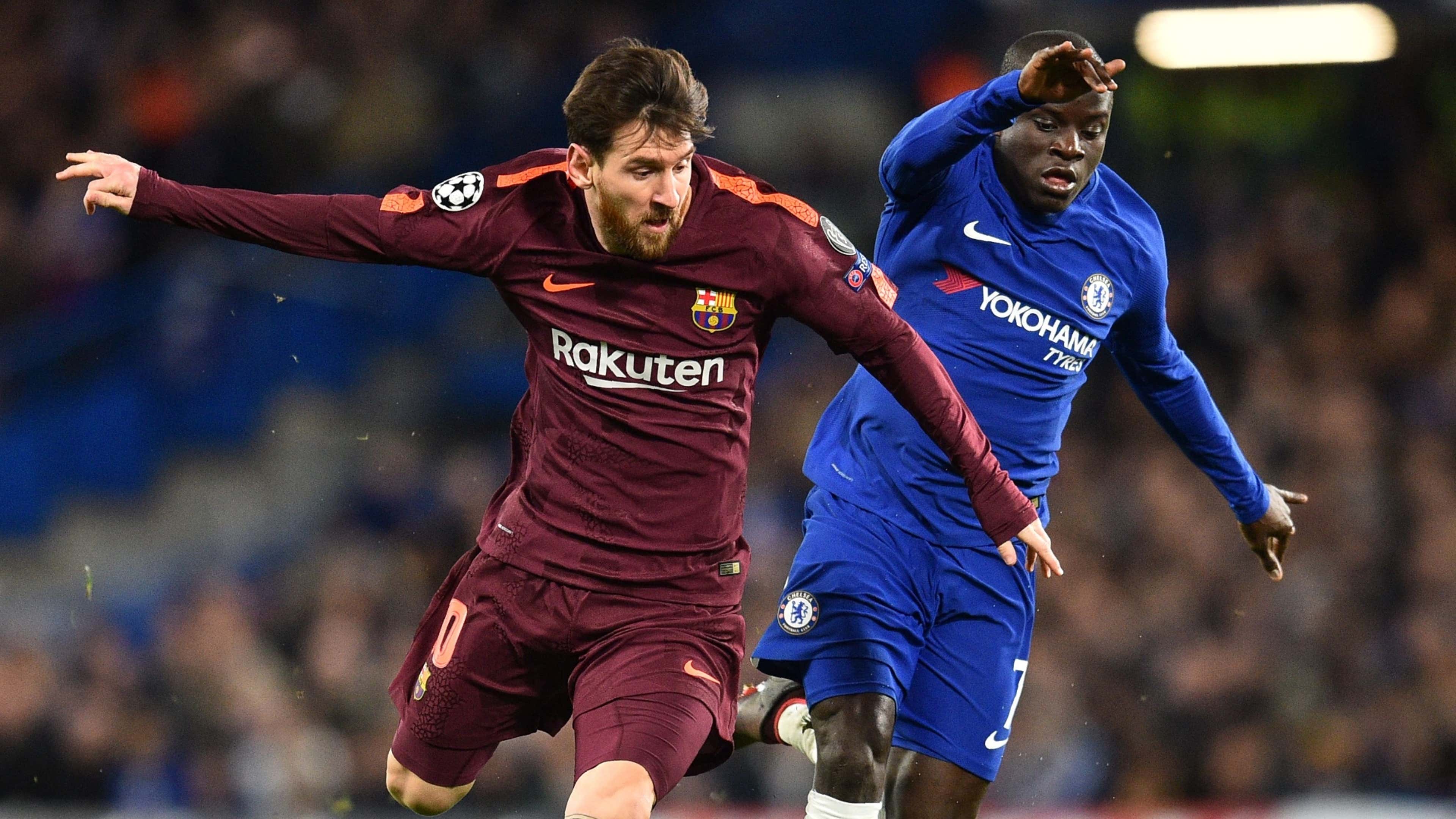 Lionel Messi, N'Golo Kante, Chelsea vs Barcelona