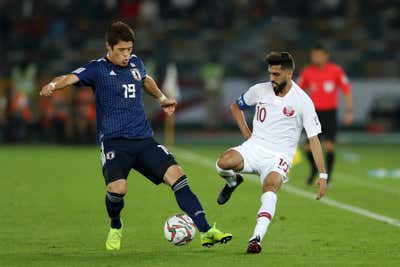 Hiroki Sakai Hassan Al Haydos Japan Qatar AFC Asian Cup Final
