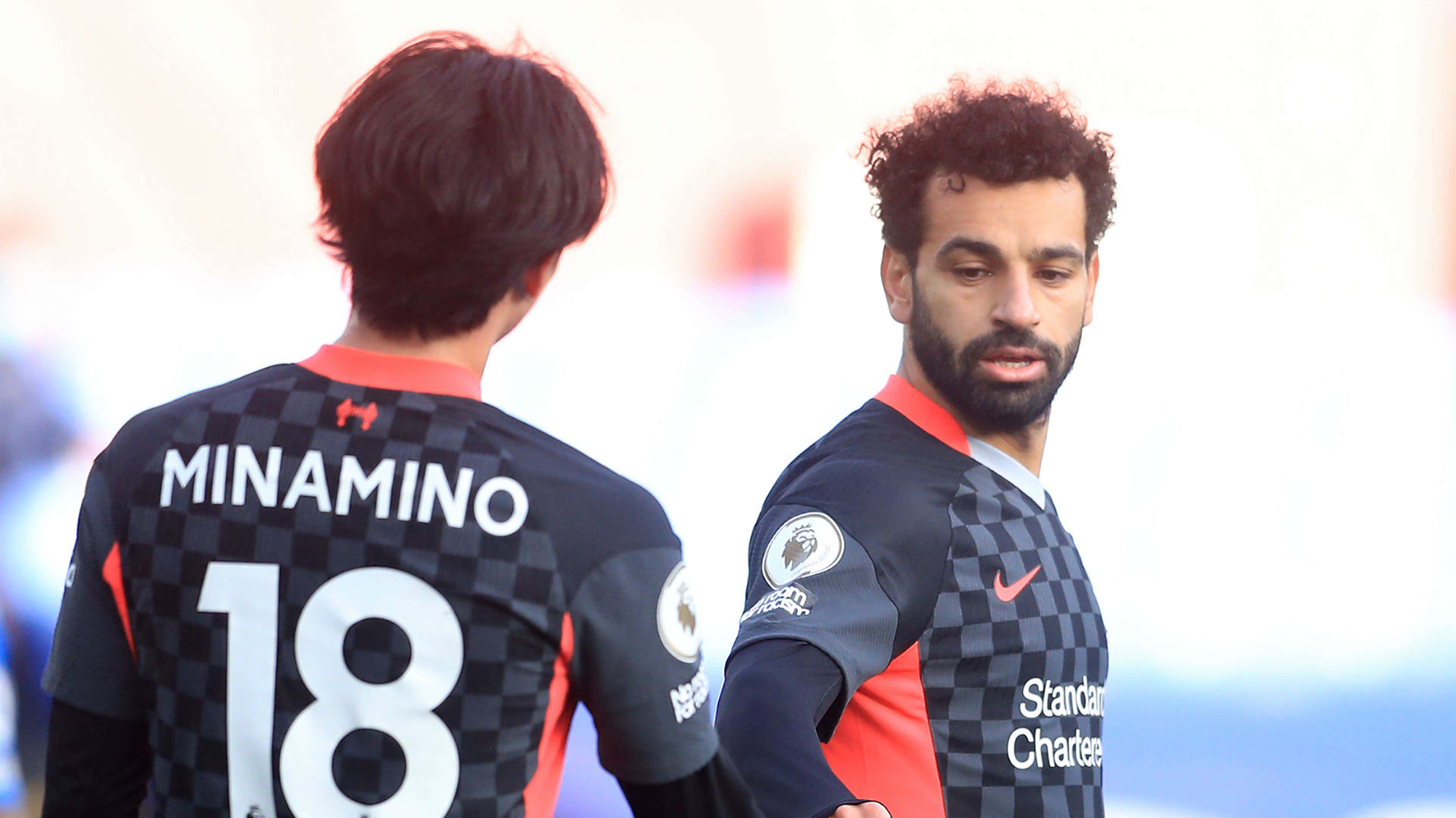 Takumi Minamino Mohamed Salah Liverpool Crystal Palace 2020-21